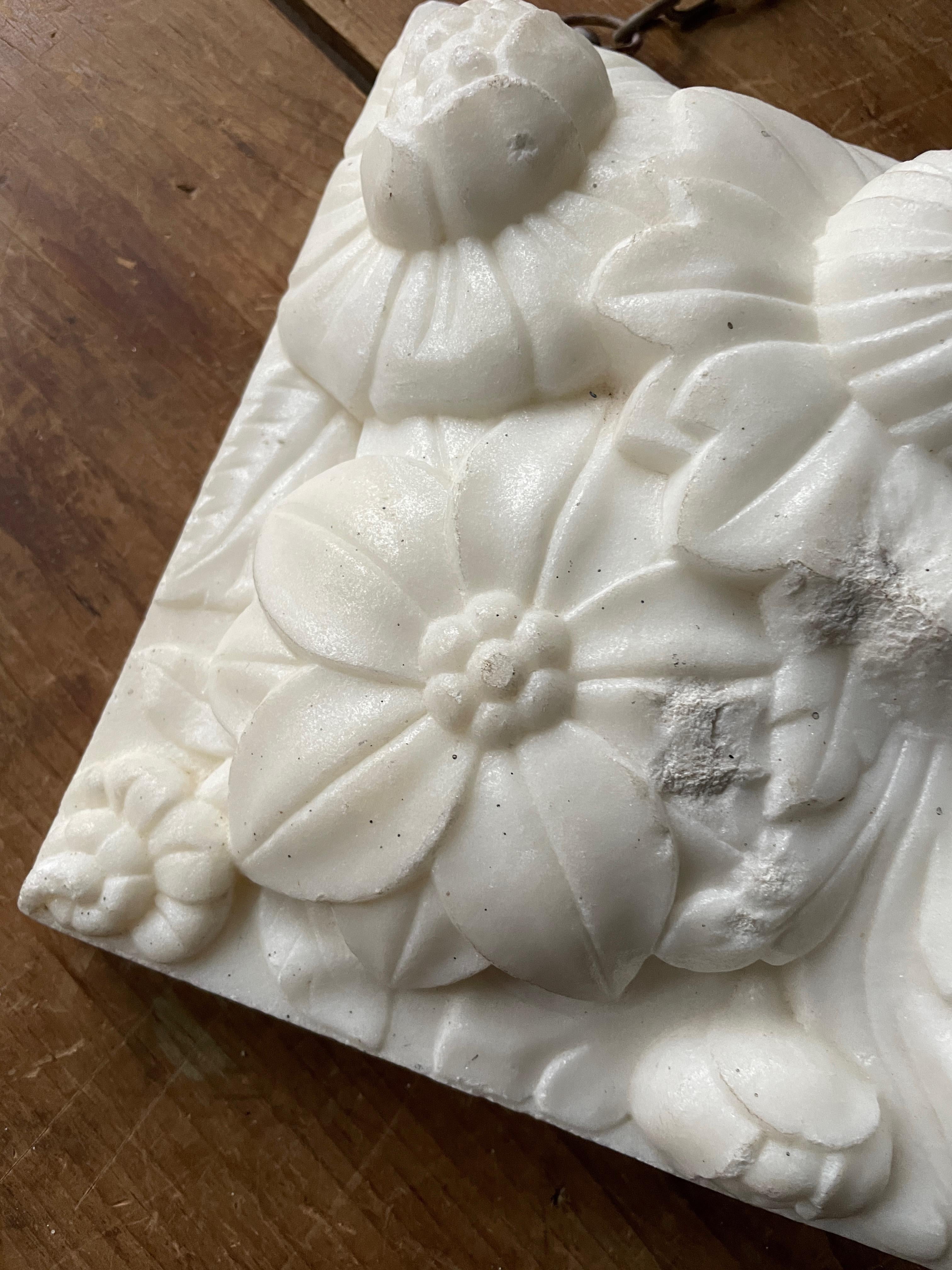 Hand-Carved Late 19th & Early 20th C Pair of Marble Architectural Decorative Elements