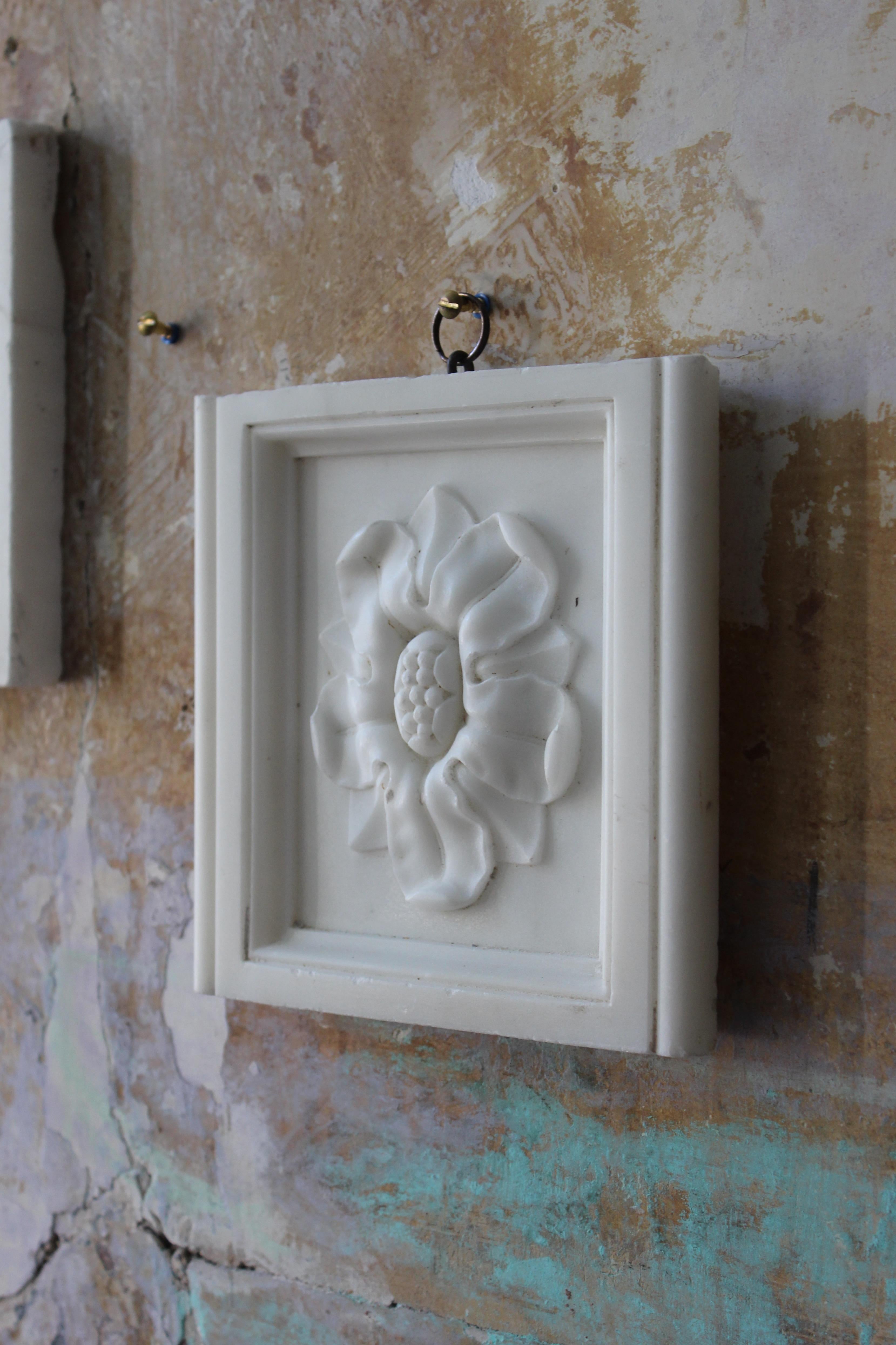 19th Century Late 19th & Early 20th C Pair of Marble Architectural Decorative Elements  For Sale