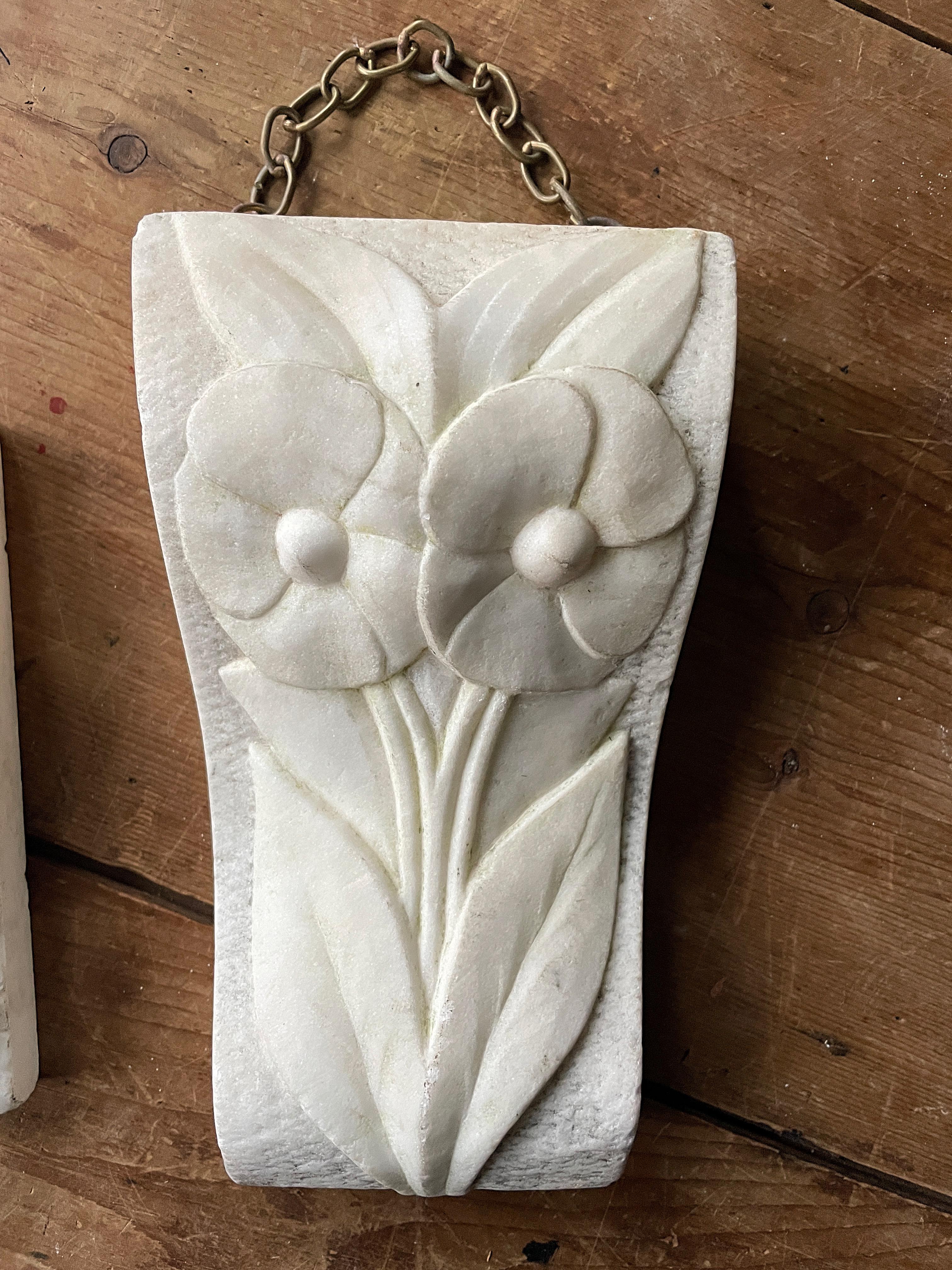 19th Century Late 19th & Early 20th C Pair of Marble Architectural Decorative Elements  For Sale