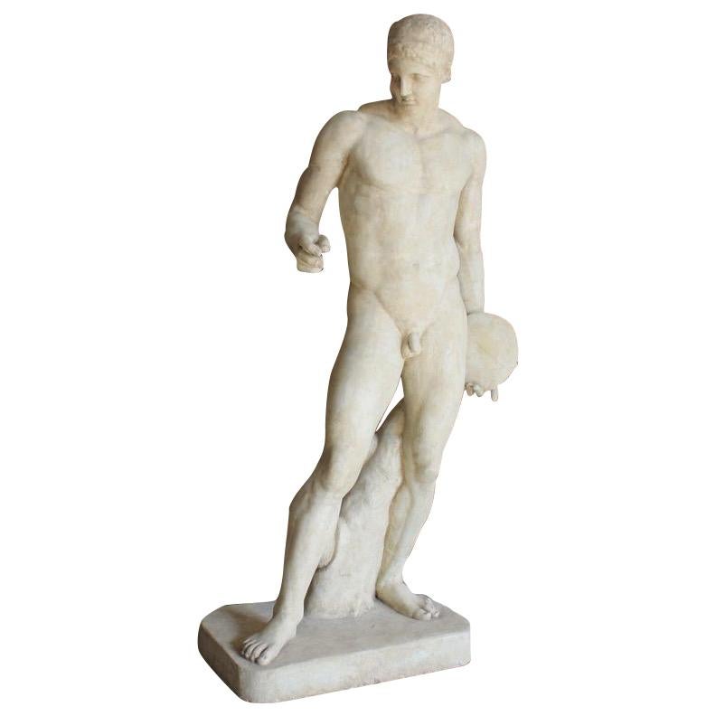 Late 19th-Early 20th Century Life Size Statue of "Discobolus" For Sale