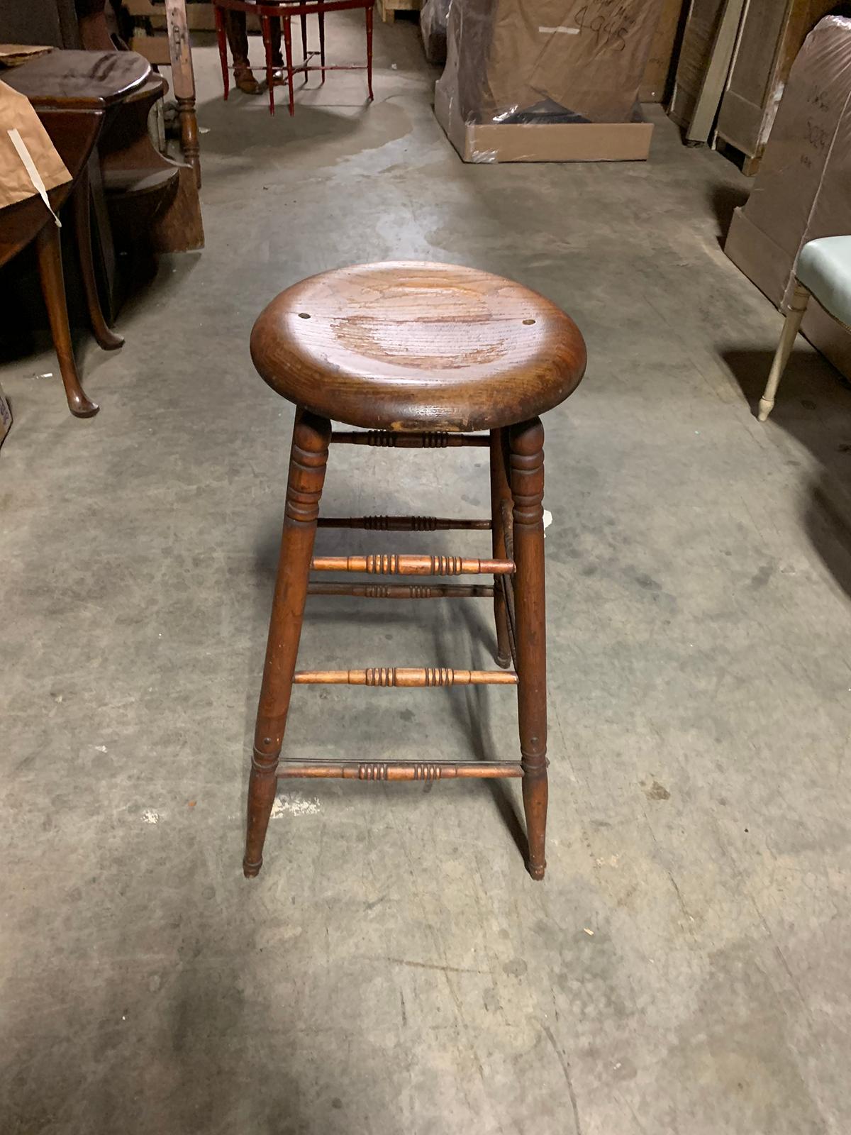 Late 19th-Early 20th Century American Stool In Good Condition In Atlanta, GA