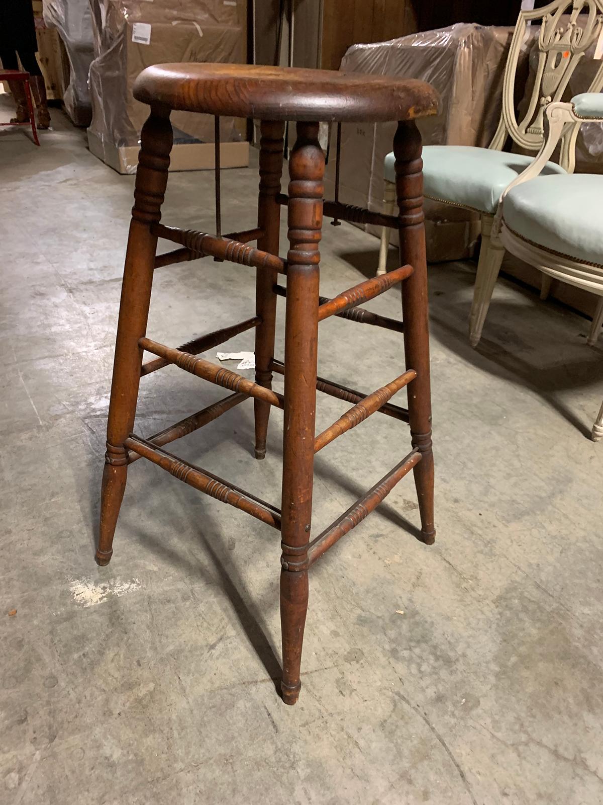 Late 19th-Early 20th Century American Stool 1