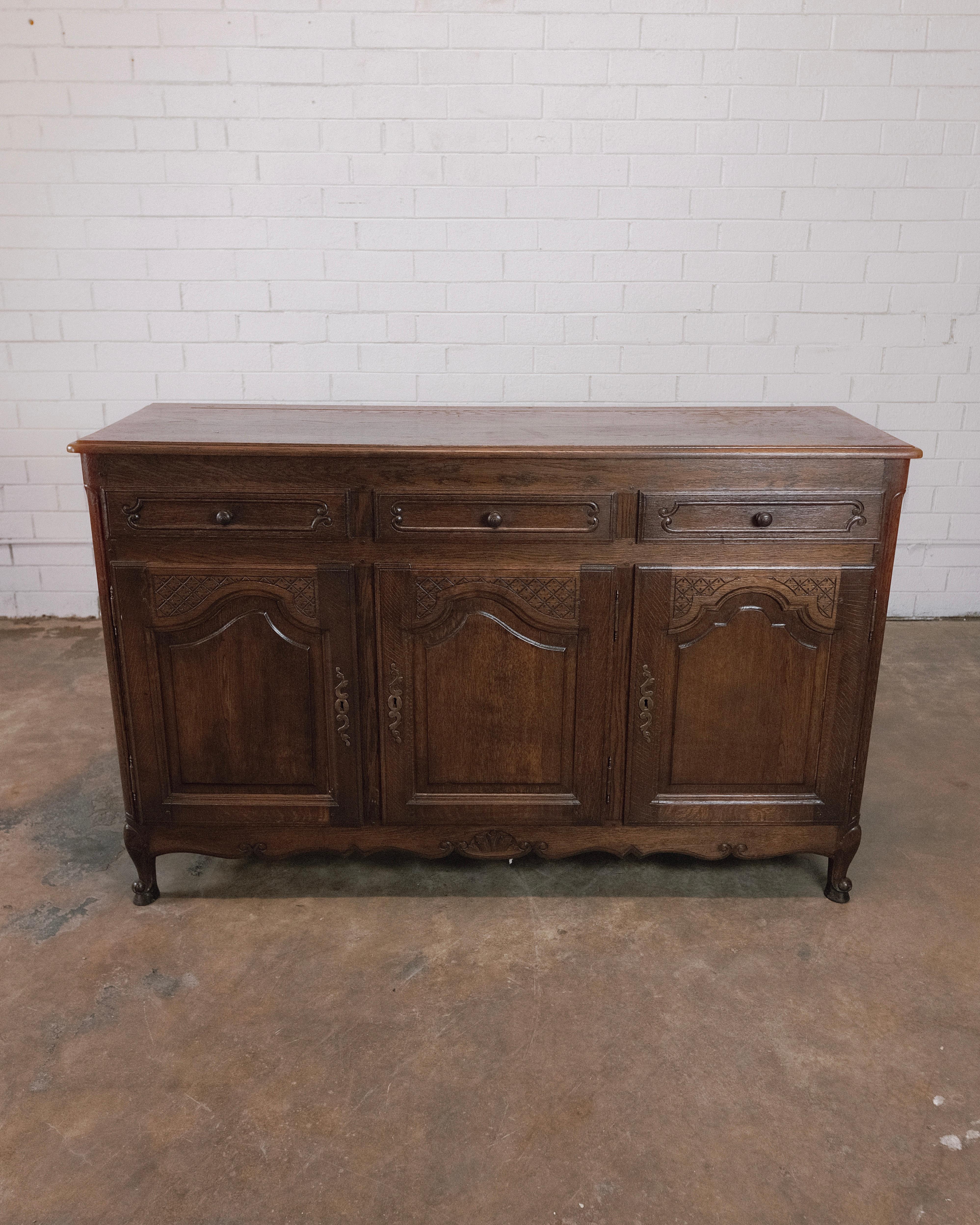 Late 19th - Early 20th Century, Antique French Country Sideboard In Good Condition In High Point, NC