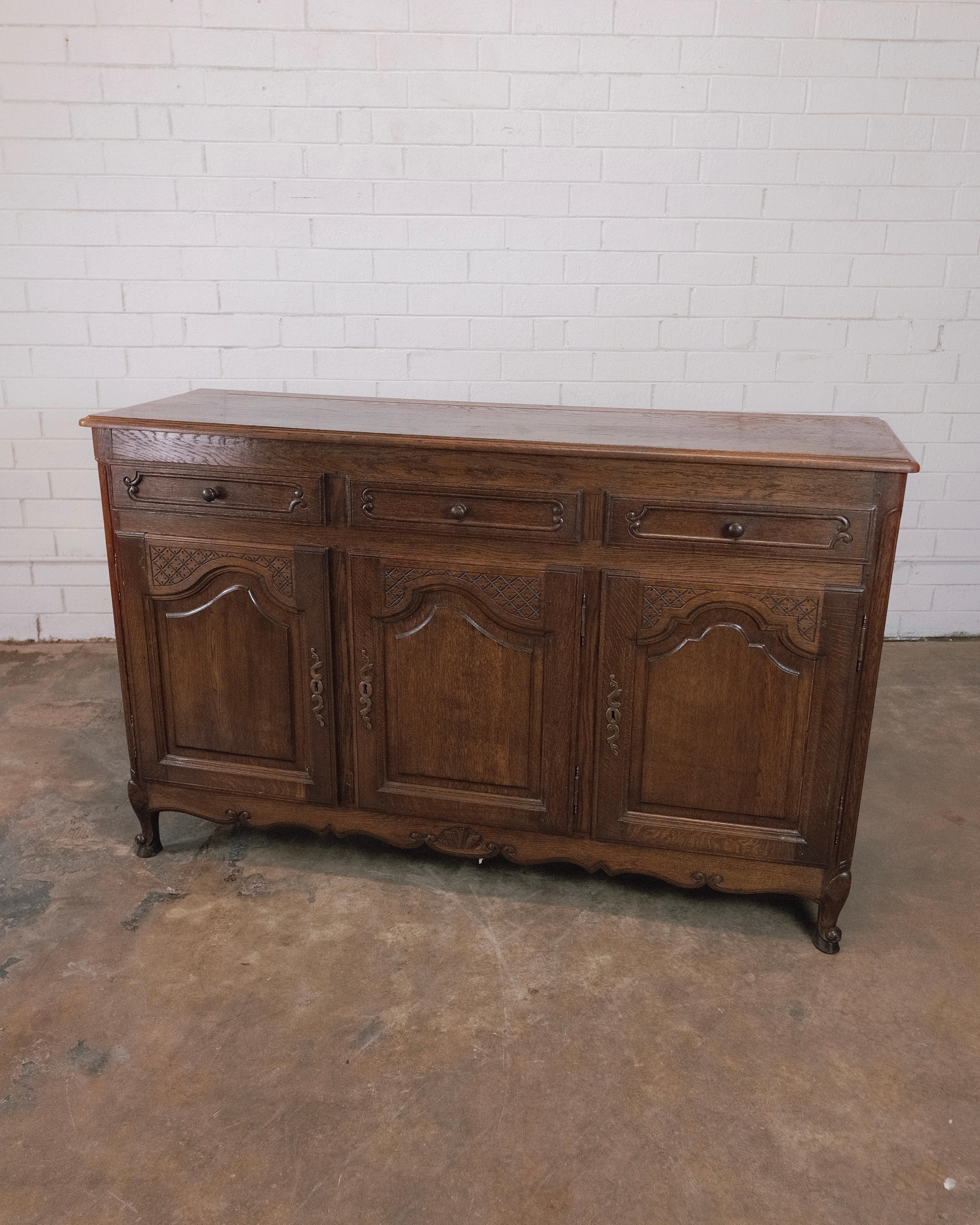 Oak Late 19th - Early 20th Century, Antique French Country Sideboard