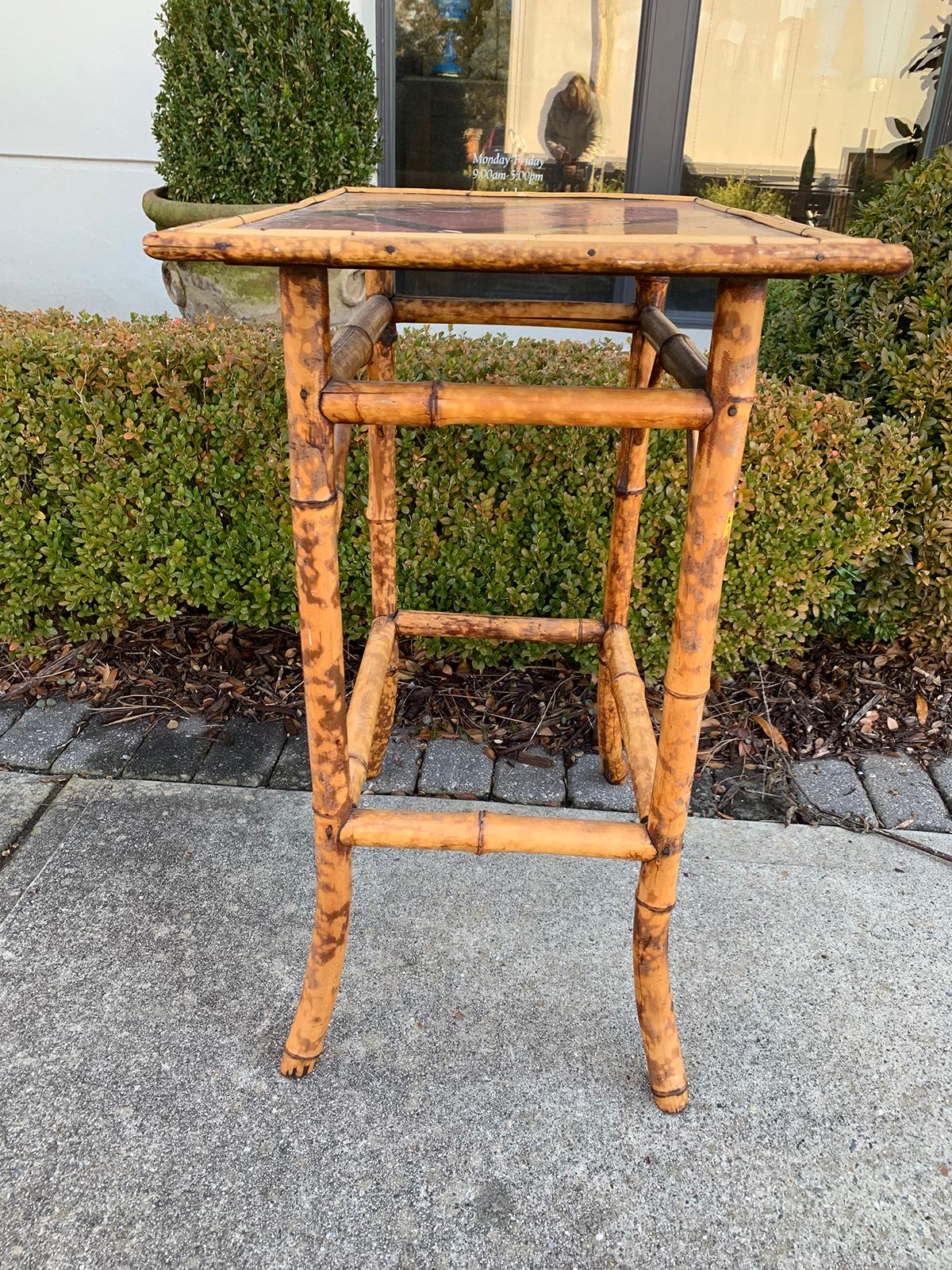 Late 19th-Early 20th Century Bamboo Side Table 3