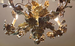 Late 19th-Early 20th Century Bronze French 5-Light Chandelier