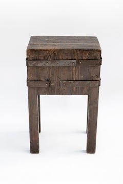 Ende des 19. Anfang des 20. Jahrhunderts Butcher Block / Industrial Work Table