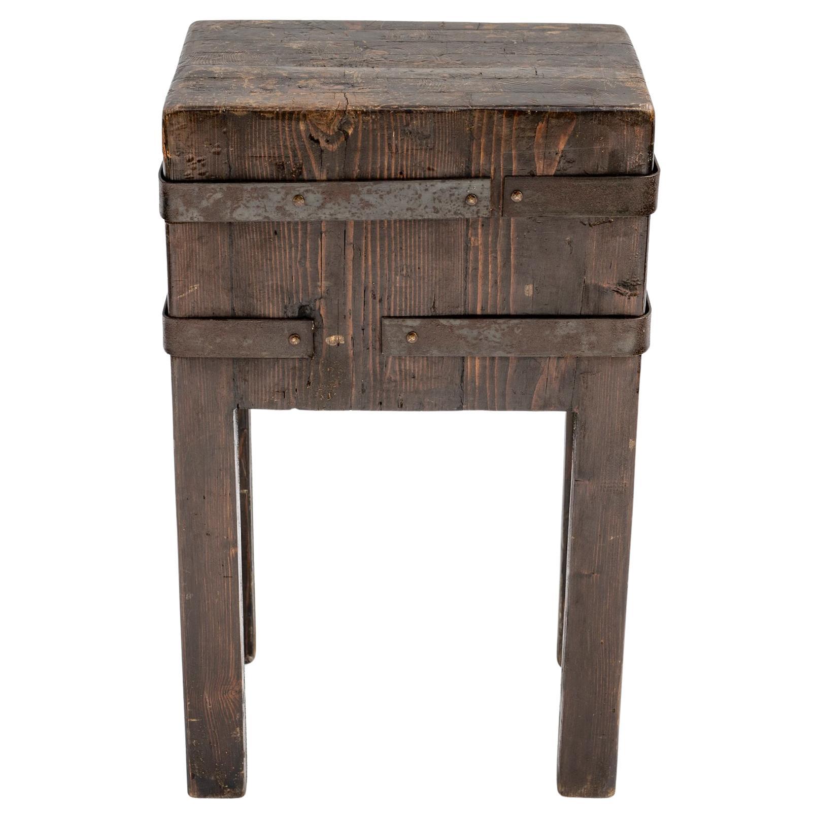 Late 19th Early 20th Century Butcher Block / Industrial Work Table