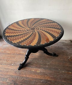 Late 19th- Early 20th Century Ceylonese Bone Inlaid Specimen Table