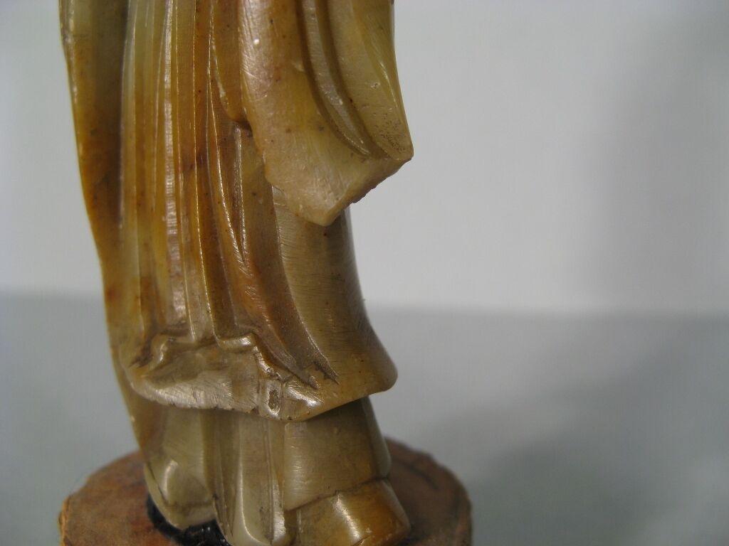 Empire Late 19th/Early 20th Century Chinese Soapstone Sage Figurine -1Y43