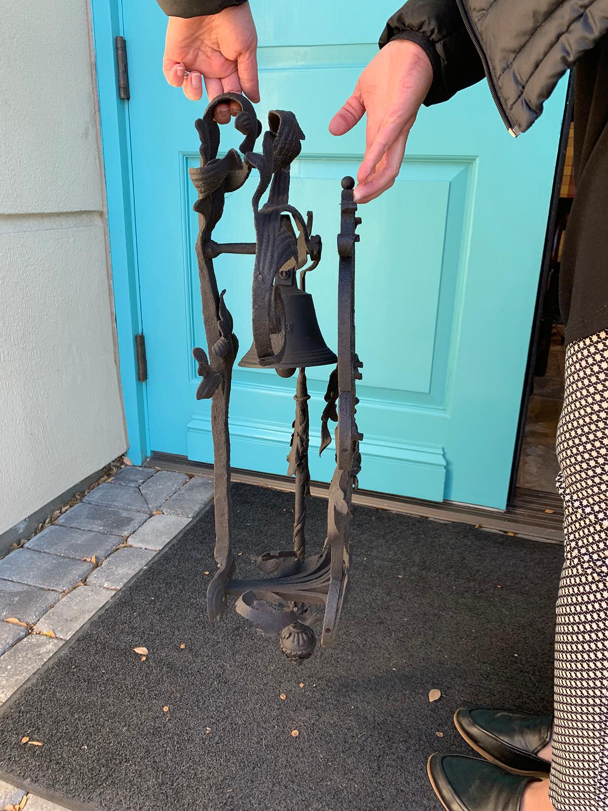 Late 19th-Early 20th Century Continental Handmade Iron Bell 1