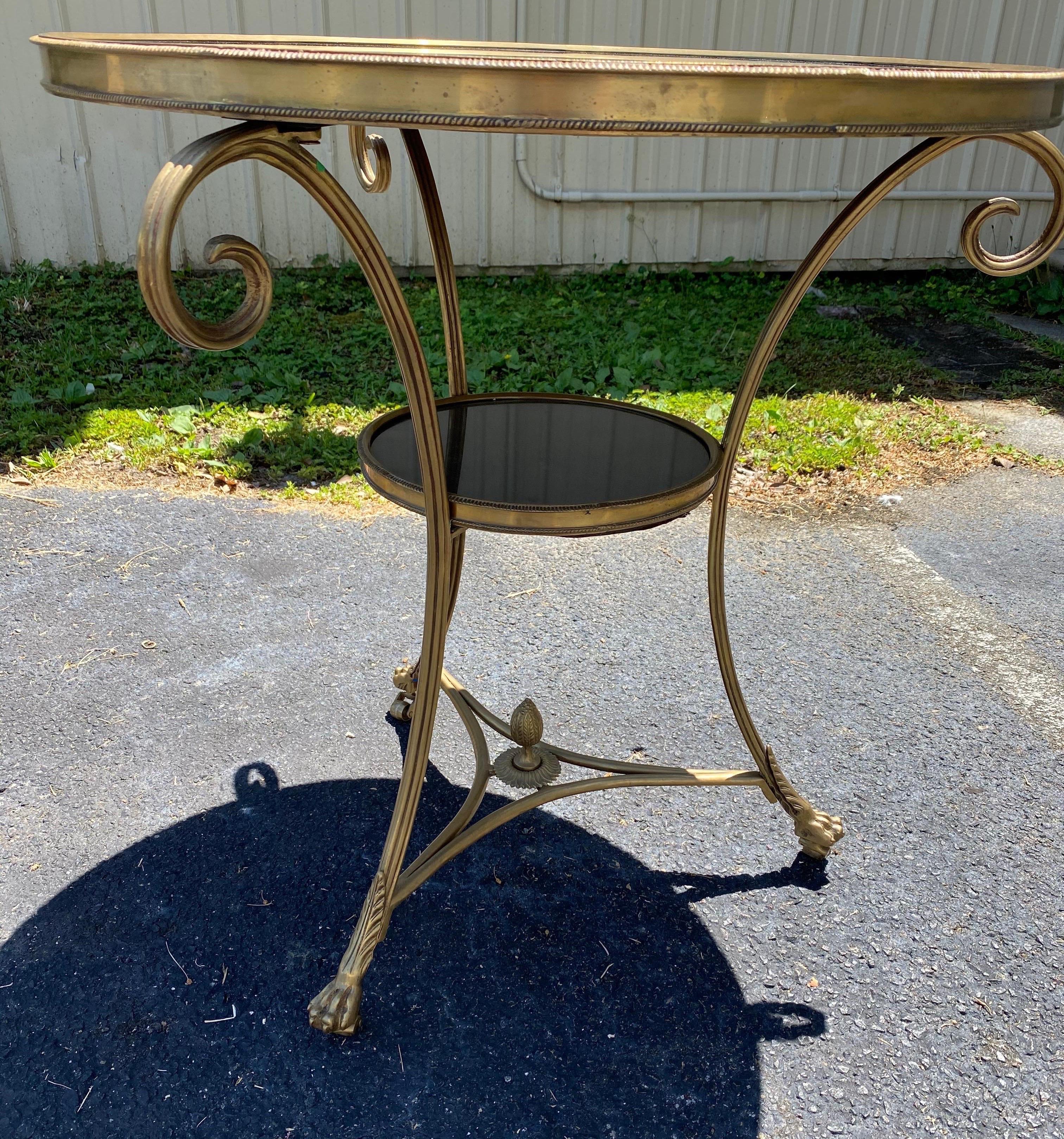 Late 19th-Early 20th Century Directoire Style Bronze Gueridon For Sale 1
