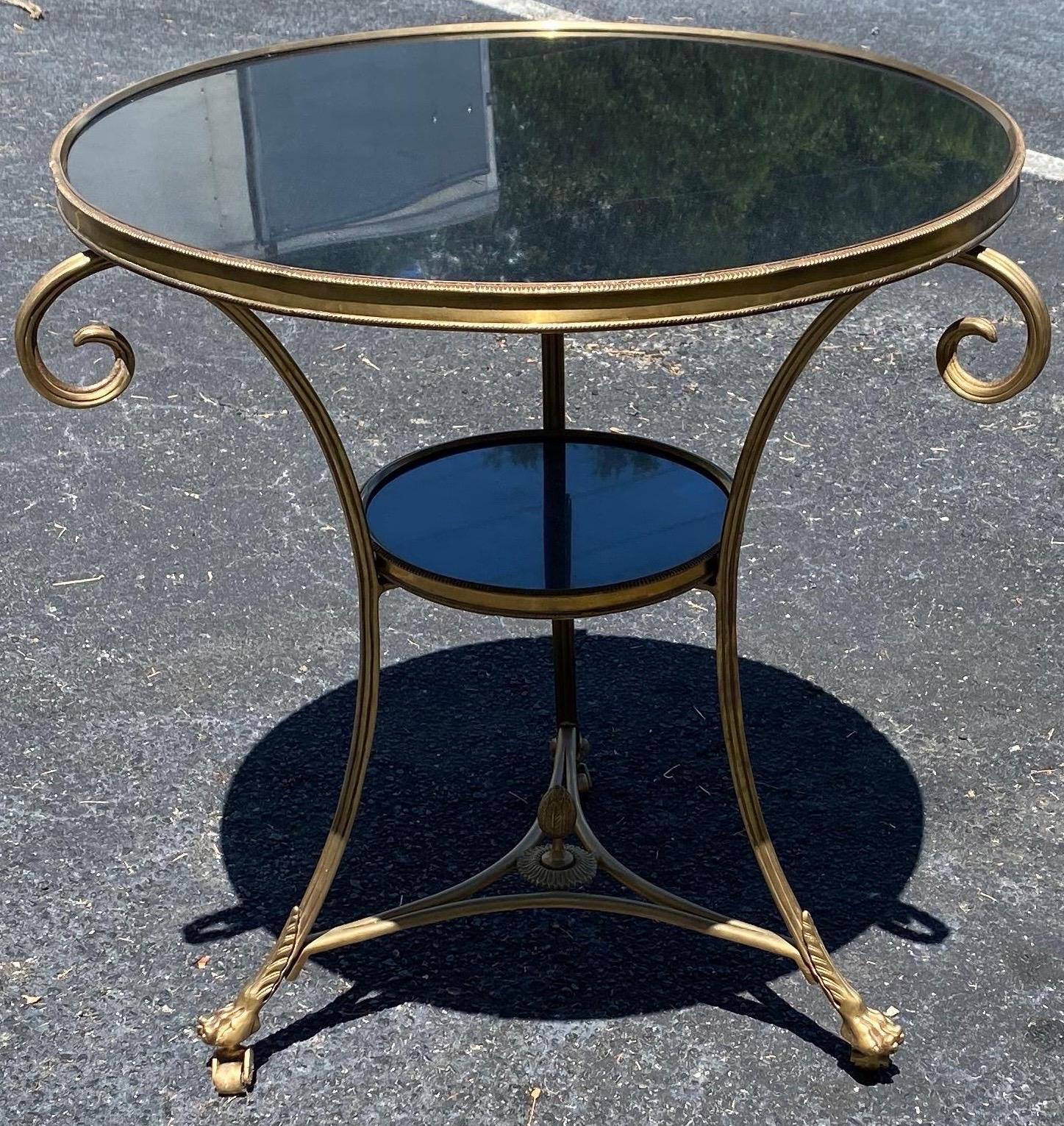 Late 19th-Early 20th Century Directoire Style Bronze Gueridon For Sale 2