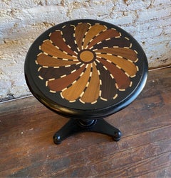 Late 19th-early 20th Century Ebonized Specimen Side Table from British Ceylon