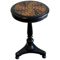 Late 19th-early 20th Century Ebonized Specimen Side Table from British Ceylon