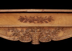 Late 19th-Early 20th Century English Carved Wood Fireplace