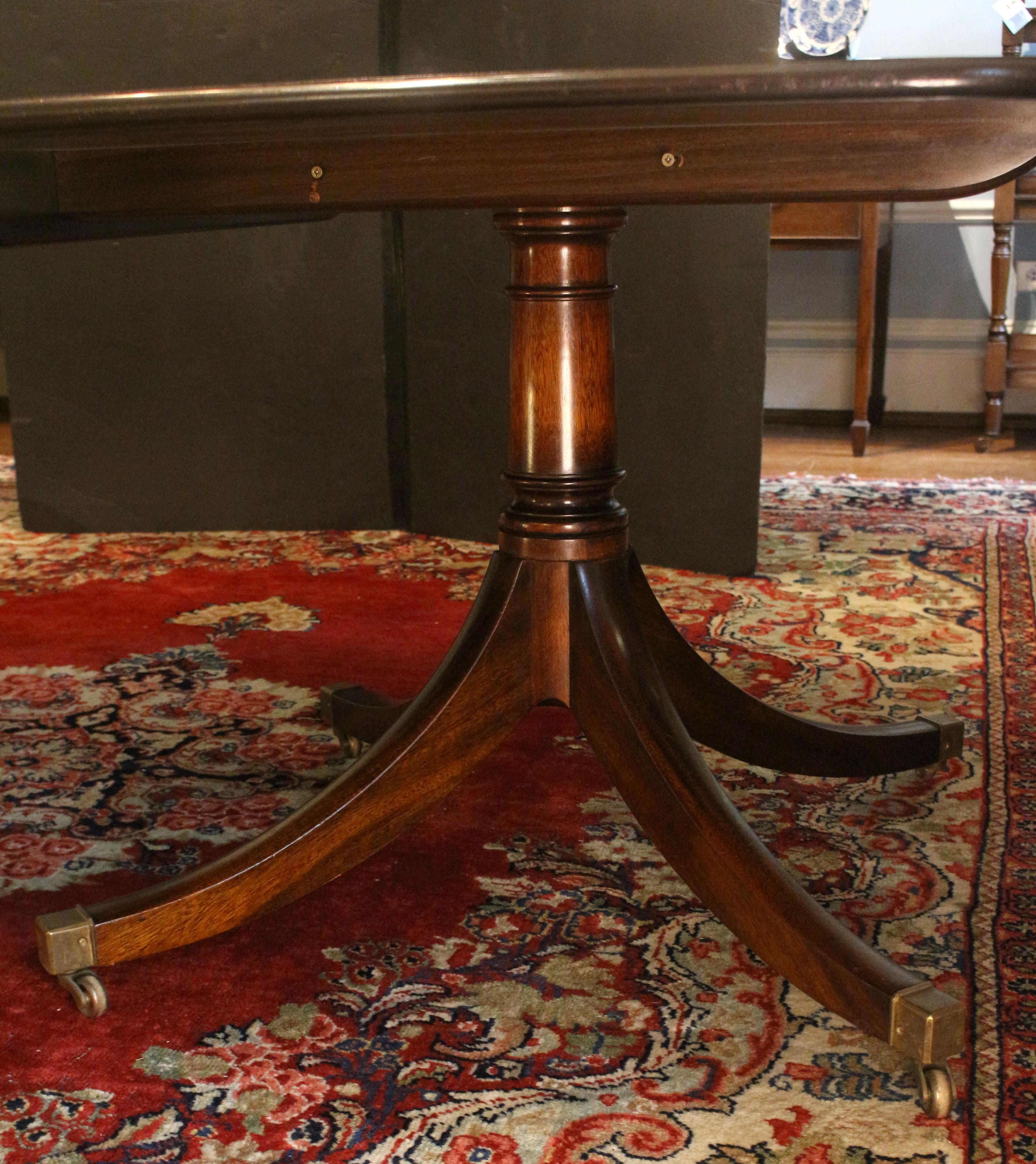 19th Century Late 19th-Early 20th Century English Double Pedestal Dining Table