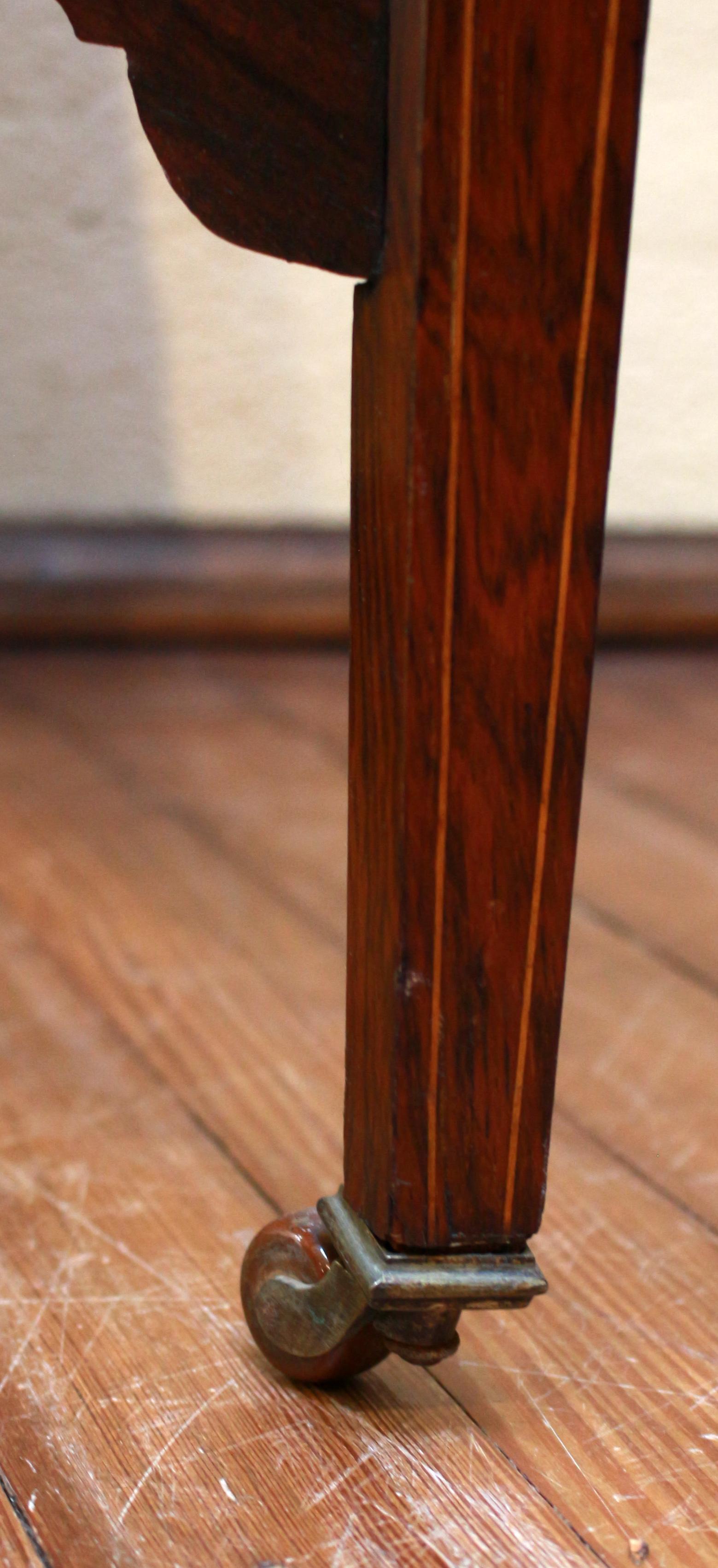 Late 19th-Early 20th Century English Handkerchief Form Games Table For Sale 4