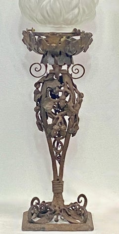 Lampe de table Art nouveau française de la fin du XIXe/début du XXe siècle