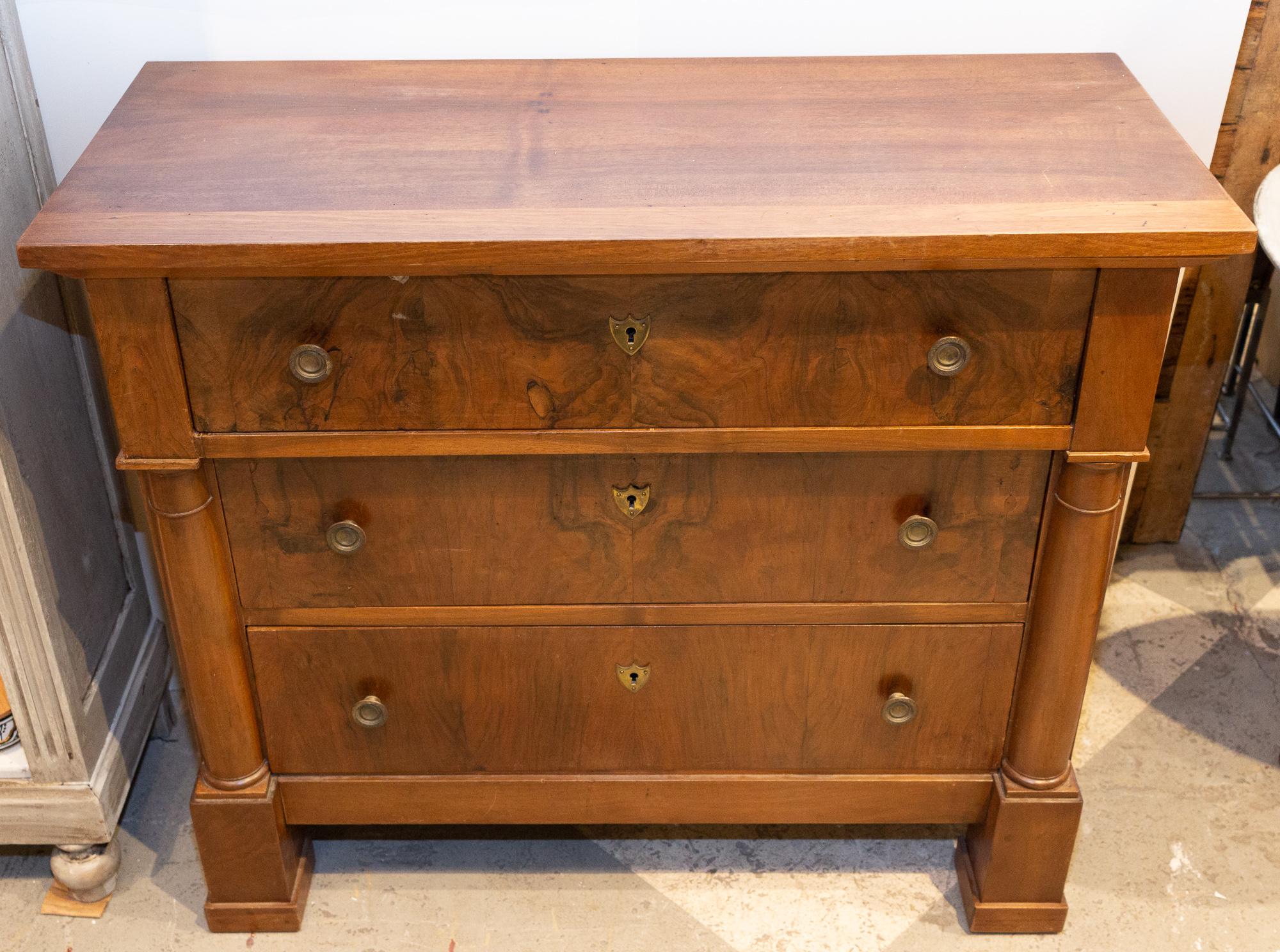 Late 19th-Early 20th Century French Empire Chest of Drawers Found in Belgium (Französisch)