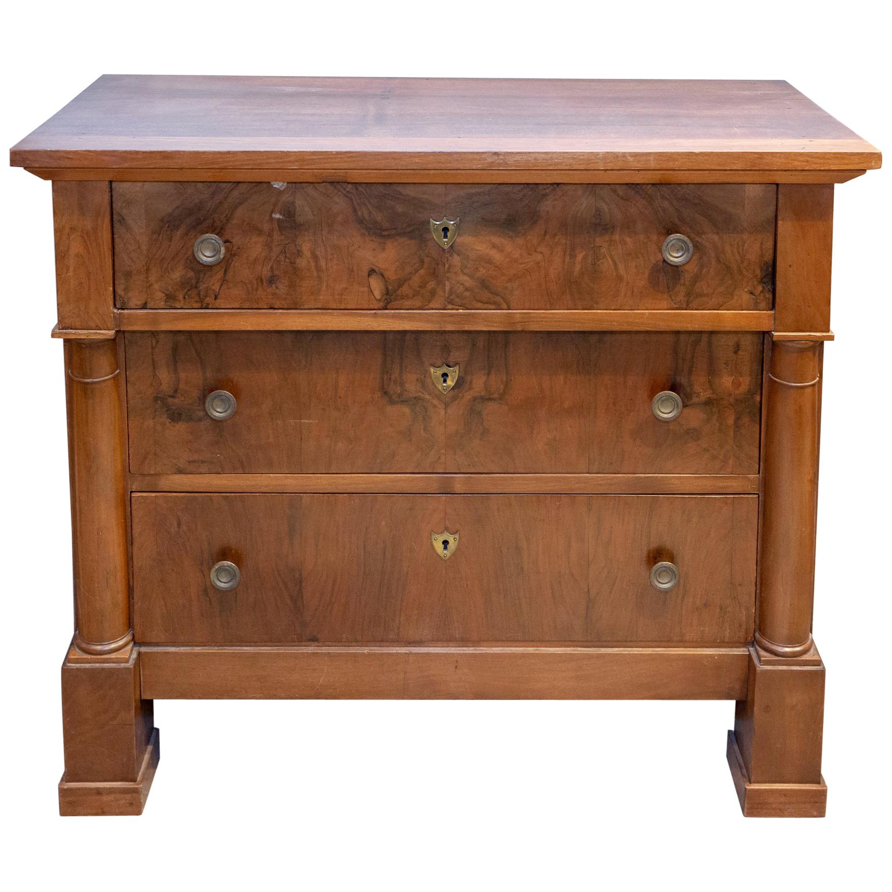 Late 19th-Early 20th Century French Empire Chest of Drawers Found in Belgium