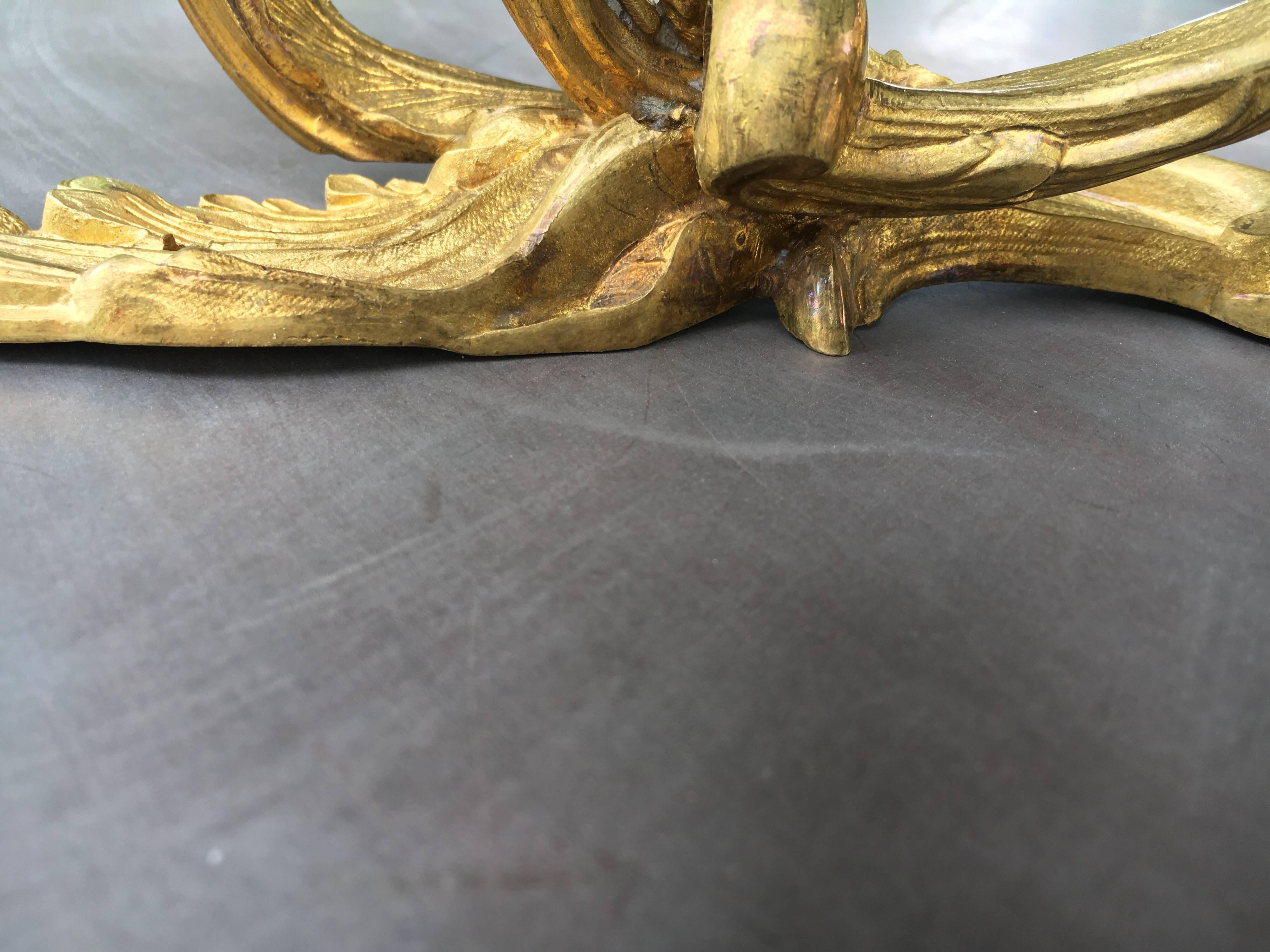Late 19th Early 20th Century French Louis XV Style Gilt Bronze Sconces For Sale 5