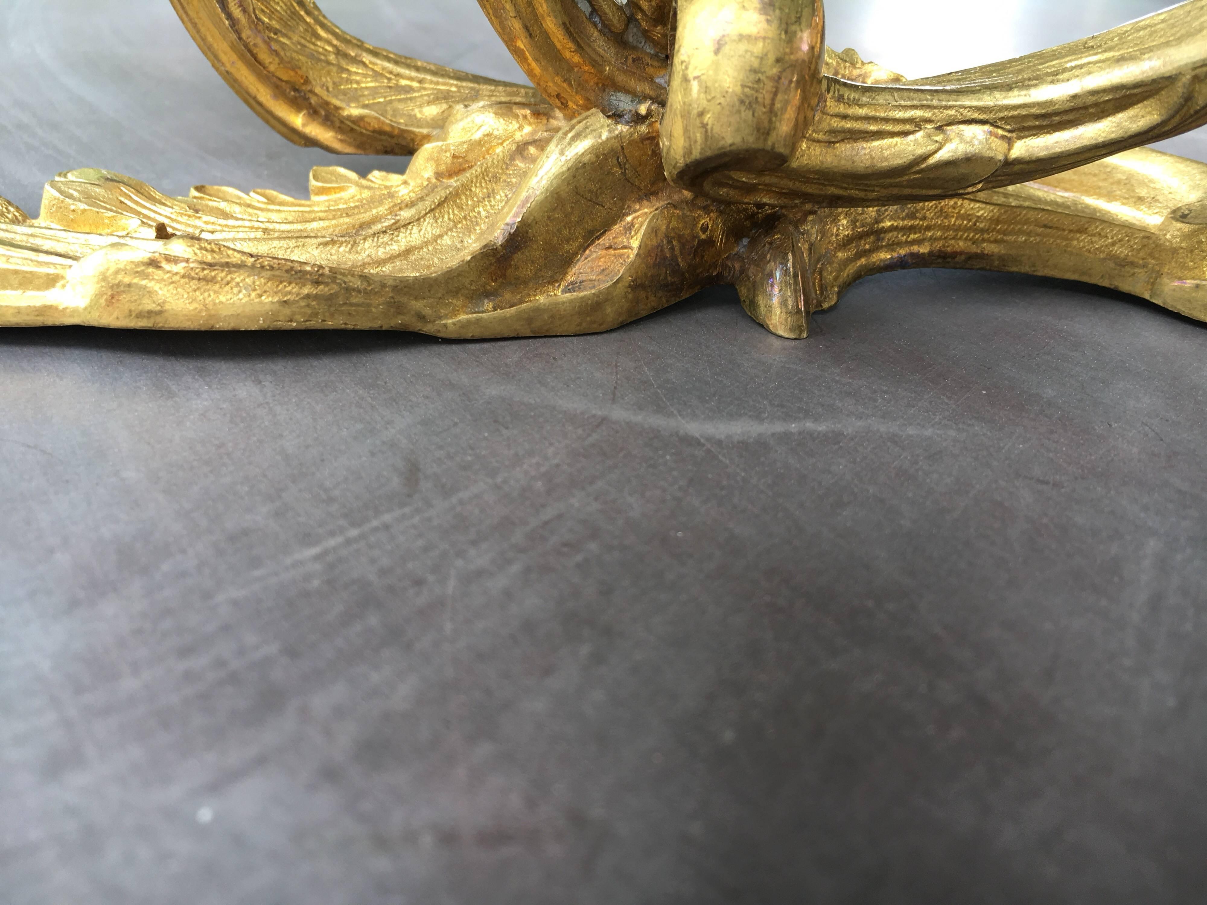 Late 19th Early 20th Century French Louis XV Style Gilt Bronze Sconces For Sale 4