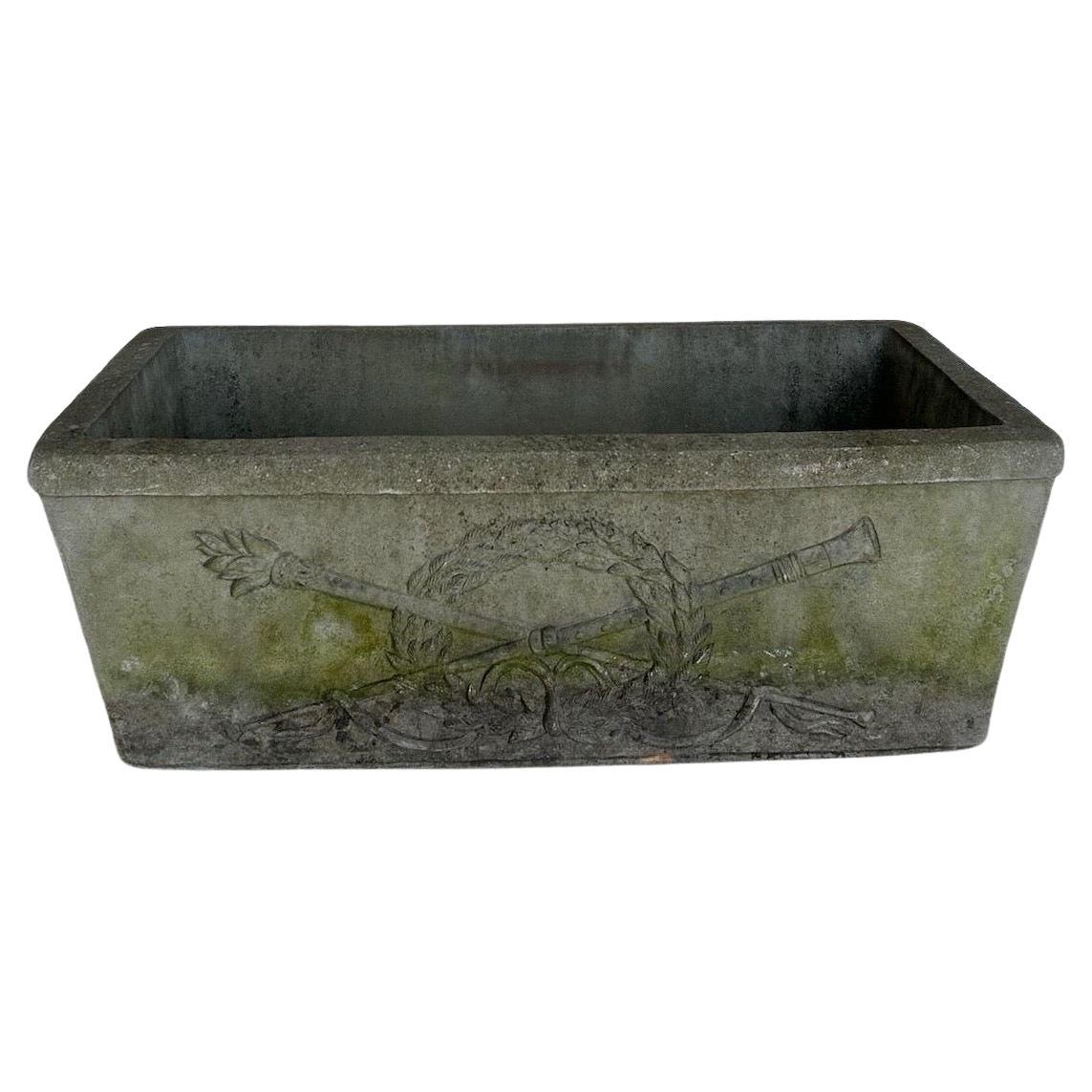 Late 19th- early 20th Century French Neoclassical Style Cast Stone Planter