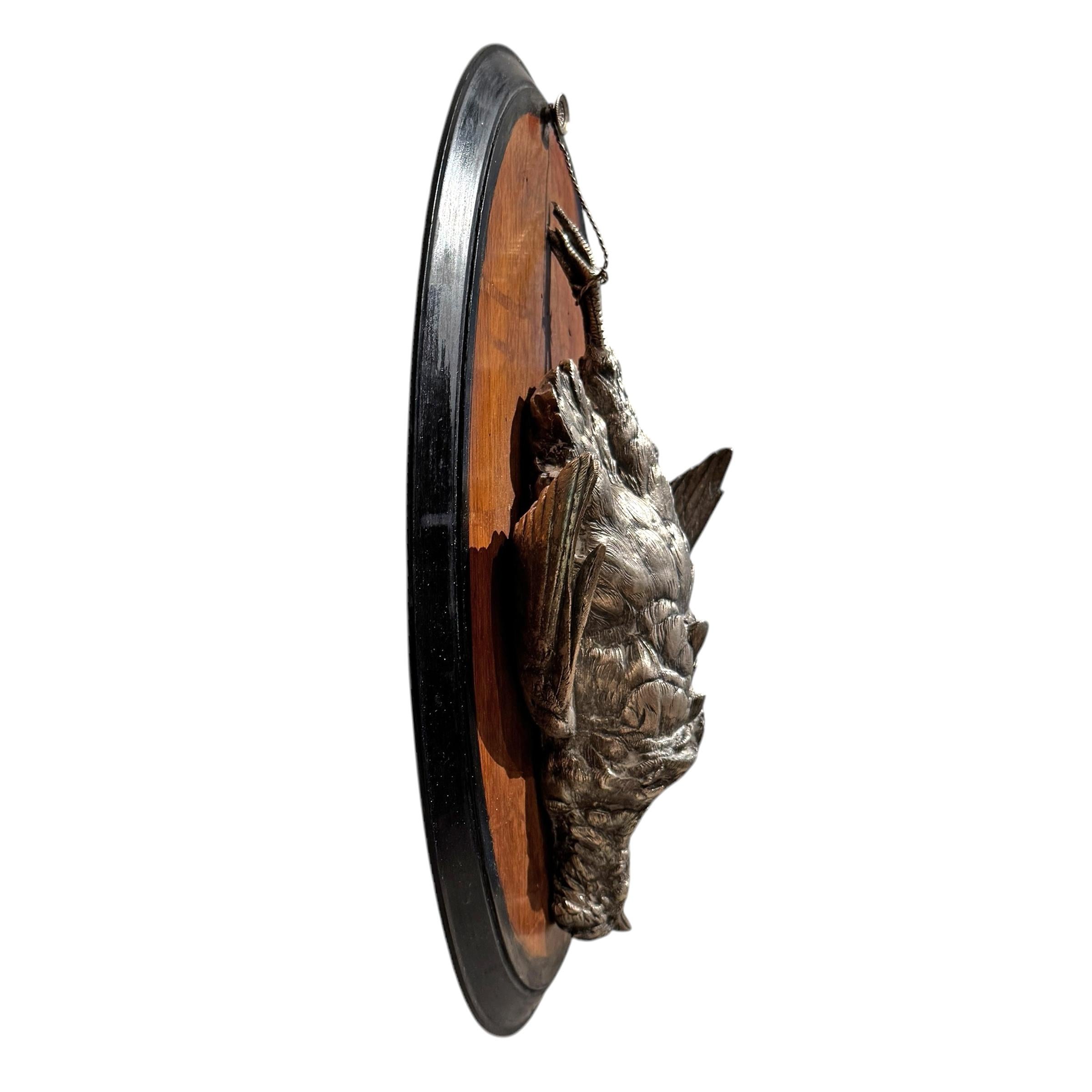 Late 19th/Early 20th Century German Grouse Hunt Plaque In Good Condition For Sale In Chicago, IL