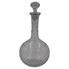 Late 19th–Early 20th Century Hand-Blown Cut-Glass Decanter