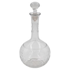 Late 19th–Early 20th Century Hand-Blown Cut-Glass Decanter