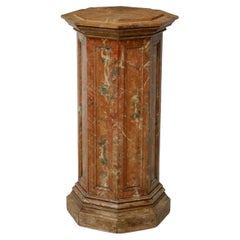 Late 19th/Early 20th Century Italian Neo-classical Marbleized Wood Pedestal