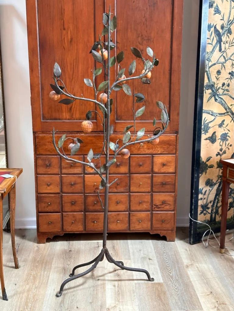 Late 19th – Early 20th Century Italian Tole-Peinte Model of an Orange Tree 1