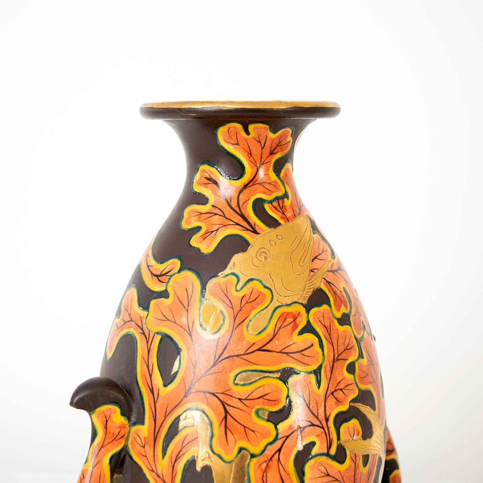 Late 19th Early 20th Century Japanese, Meiji Satsuma Vase Double Gourd Shape In Good Condition For Sale In New York, NY