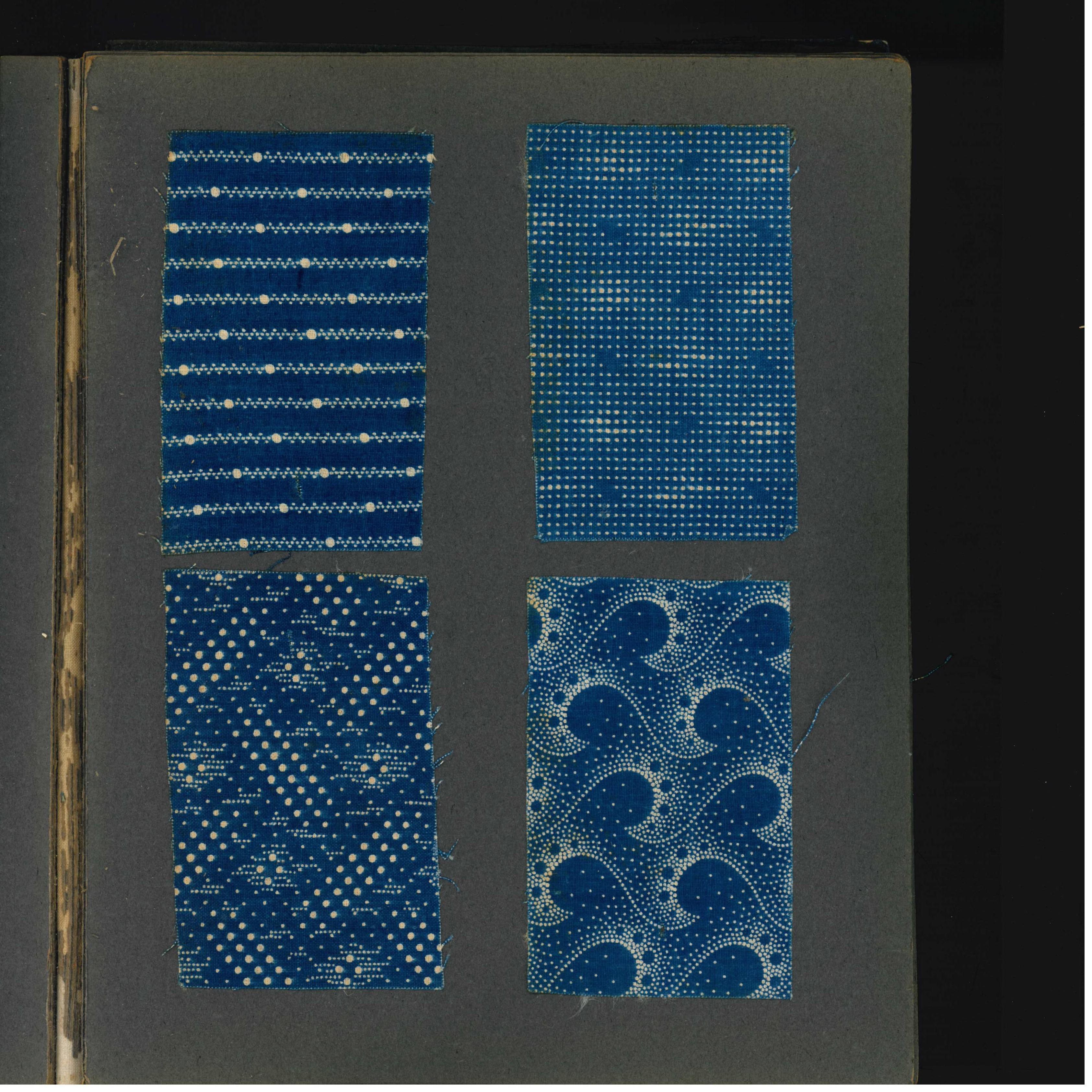 19th Century Late 19th Early 20th Century Japanese Textile Swatch Book, Komon  (Book) For Sale