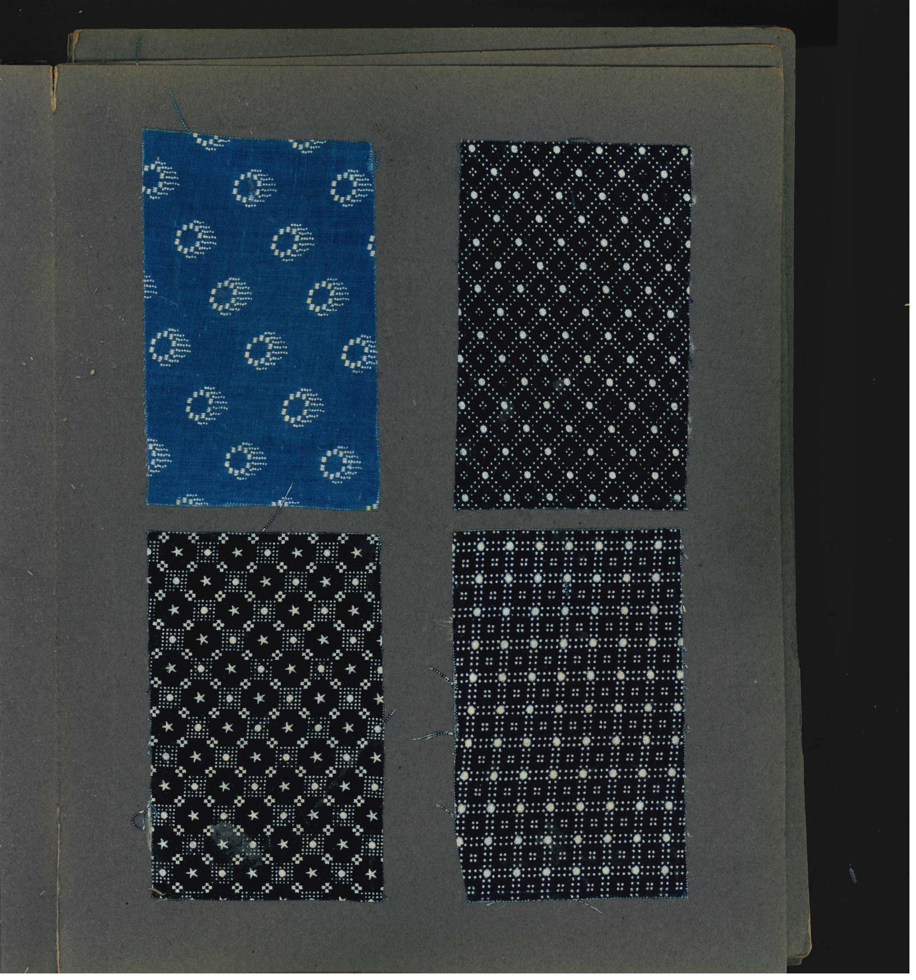 Paper Late 19th Early 20th Century Japanese Textile Swatch Book, Komon  (Book) For Sale