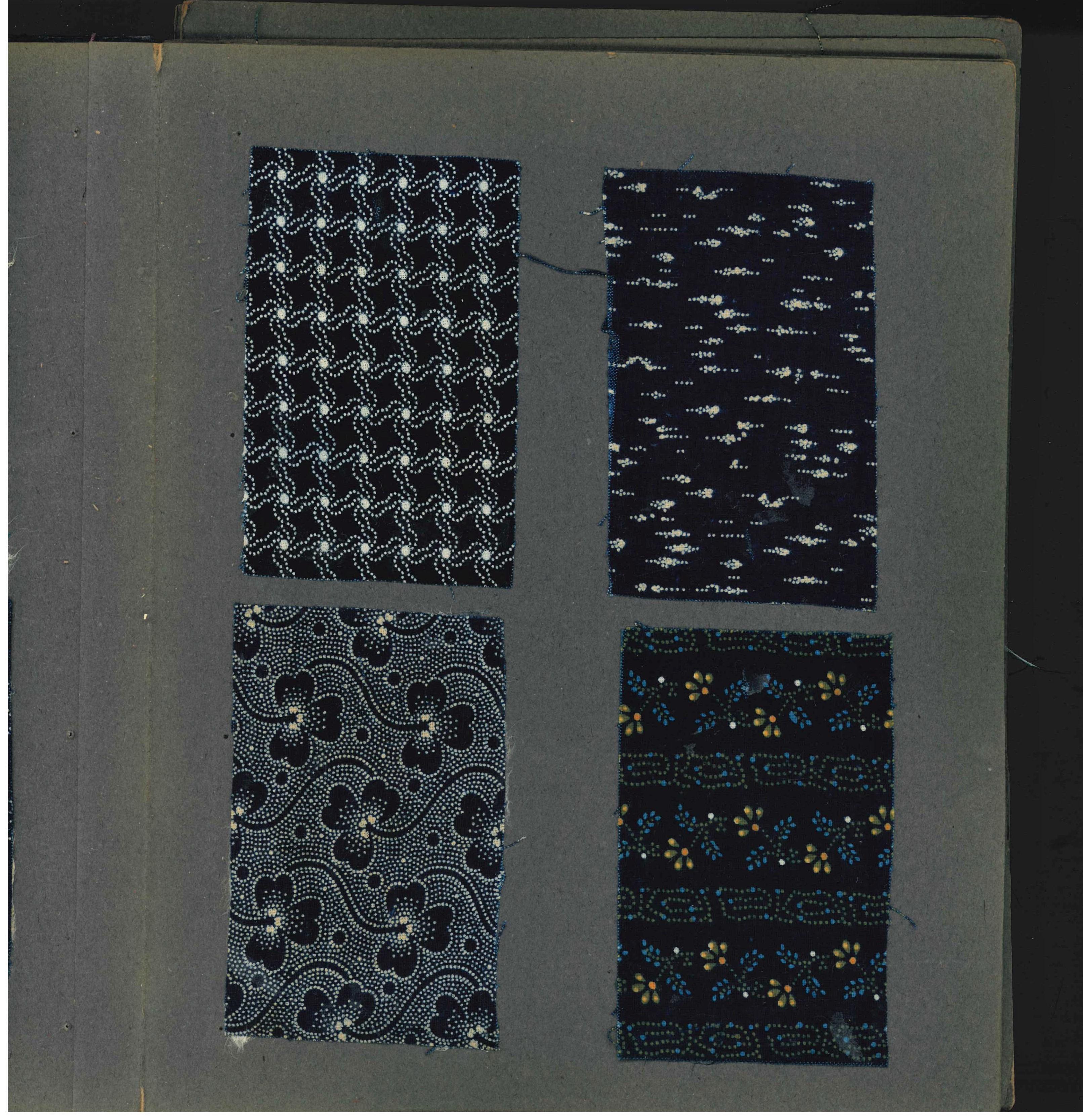 Late 19th Early 20th Century Japanese Textile Swatch Book, Komon  (Book) For Sale 1