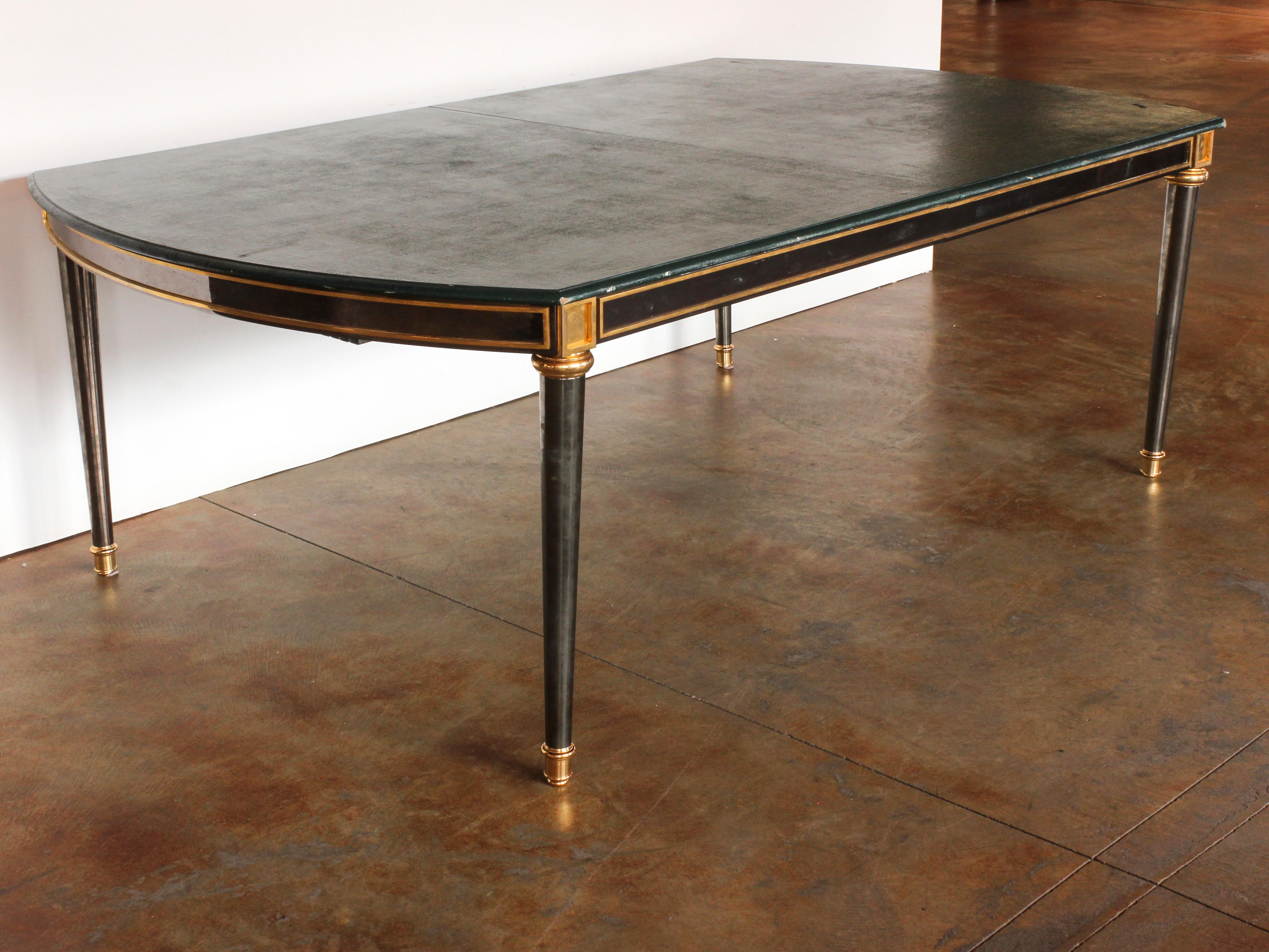 Fin 19e/début 20e siècle Table de salle à manger de style néoclassique montée sur doré-bronze en vente 4