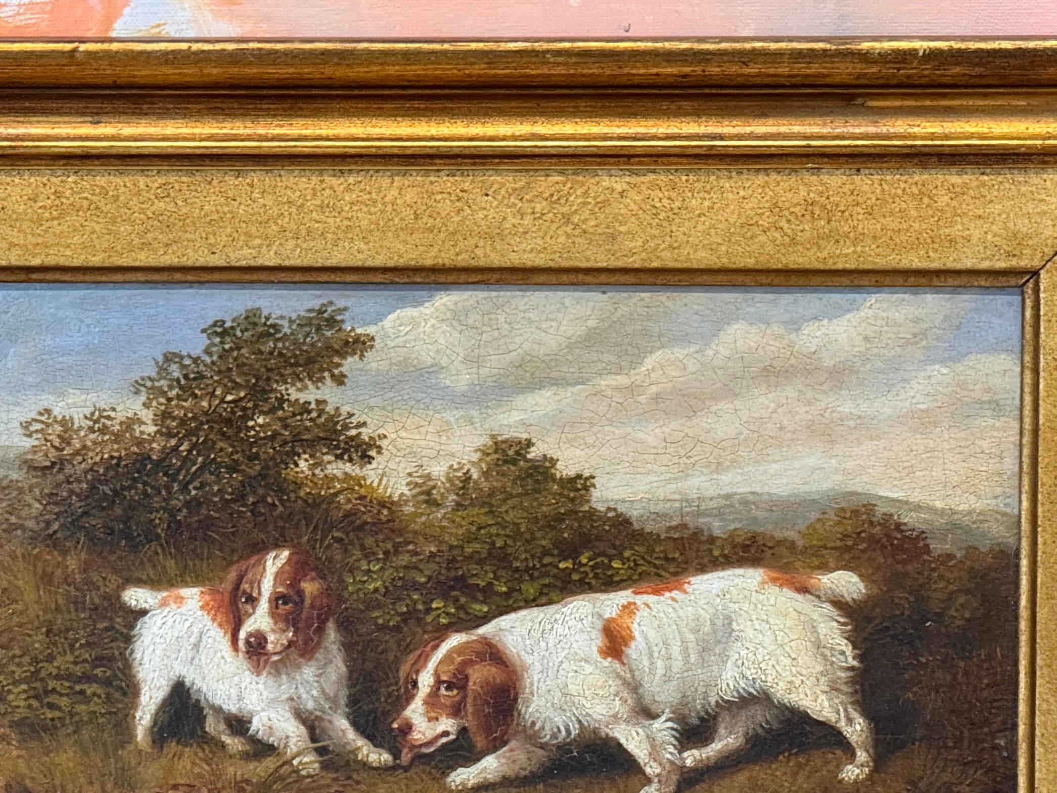 Pintura al óleo sobre tabla de Spaniels de finales del siglo XIX/principios del XX Inglés en venta