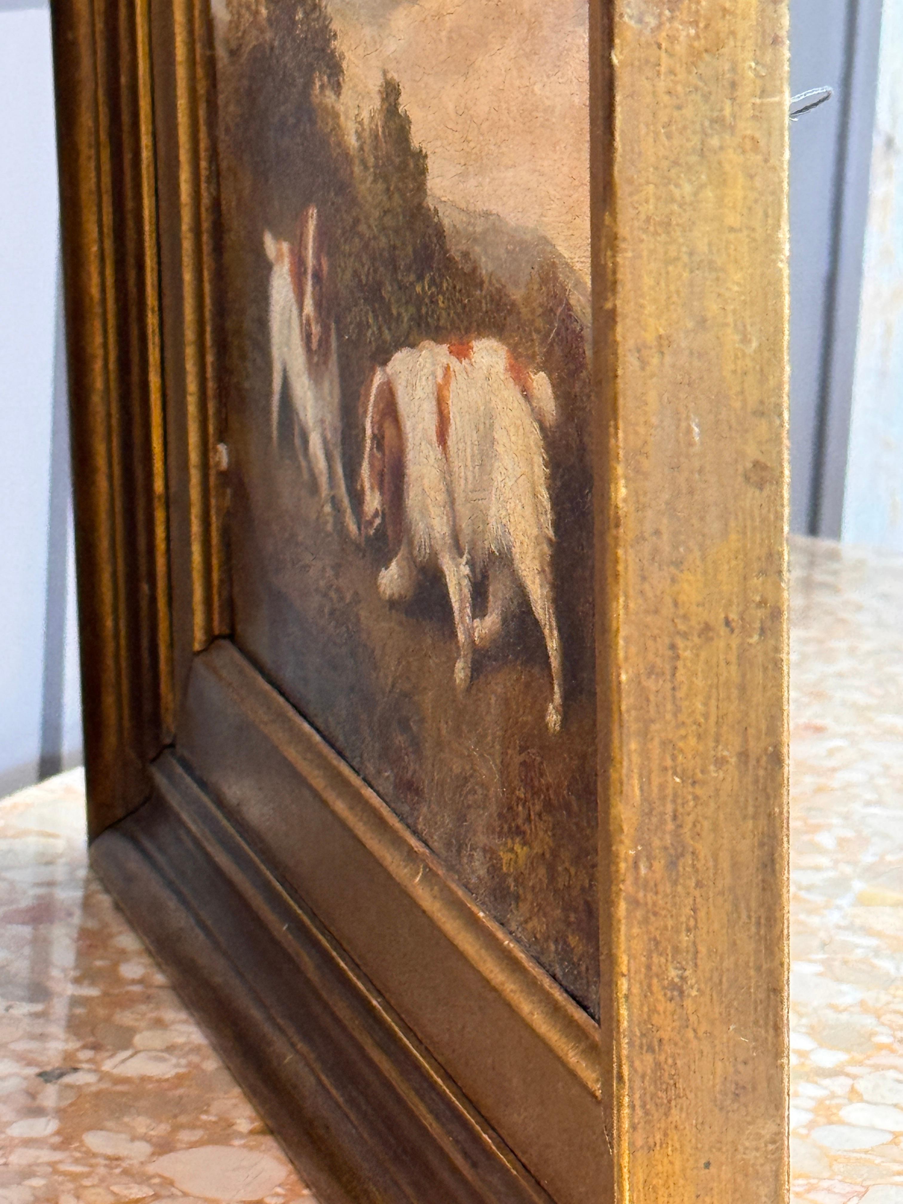Pintura al óleo sobre tabla de Spaniels de finales del siglo XIX/principios del XX siglo XX en venta