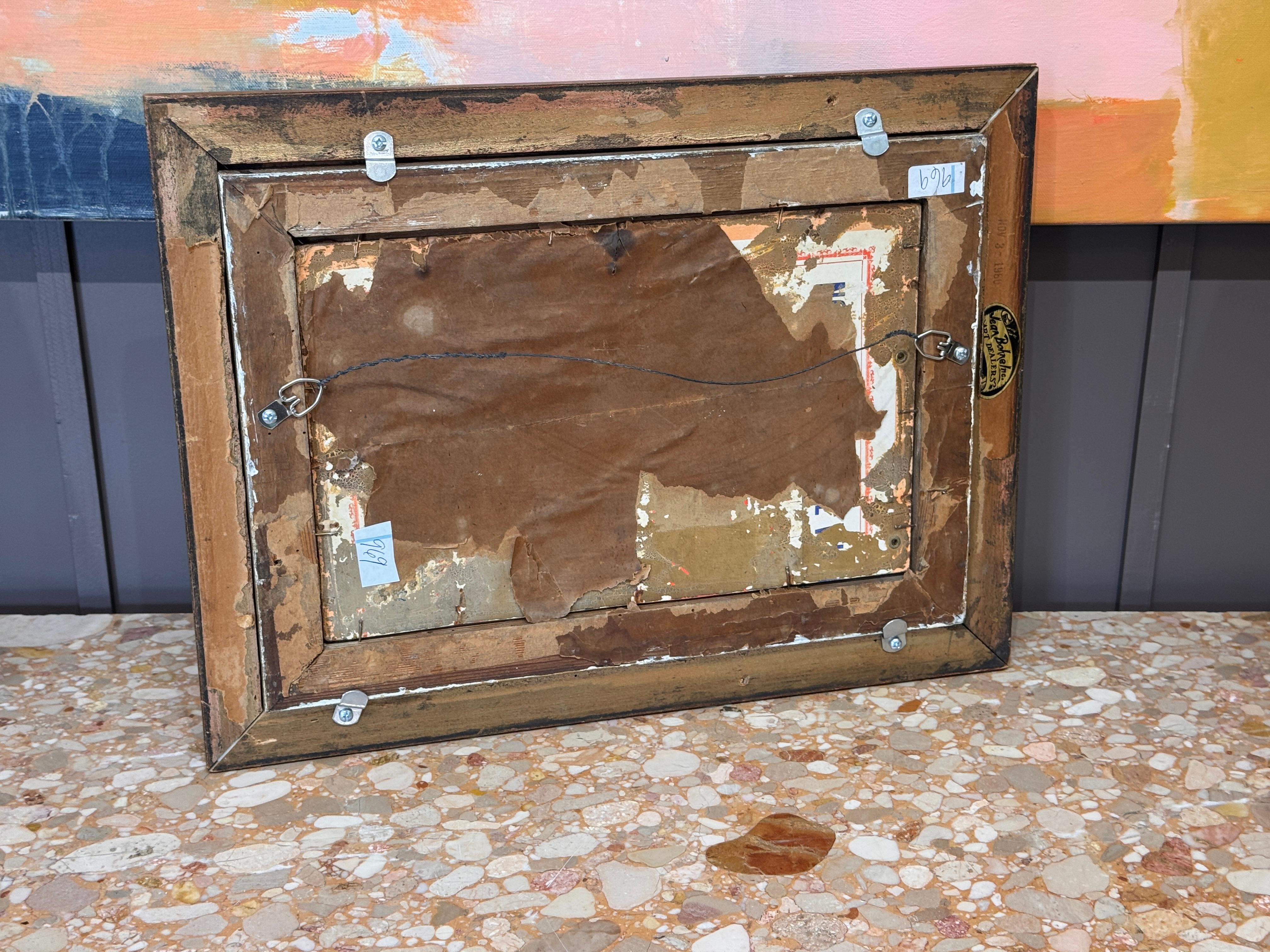 Pintura al óleo sobre tabla de Spaniels de finales del siglo XIX/principios del XX Madera en venta