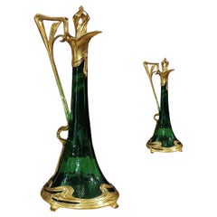 LATE 19th-EARLY 20th CENTURY PAIR OF ART NOUVEAU BOTTLES