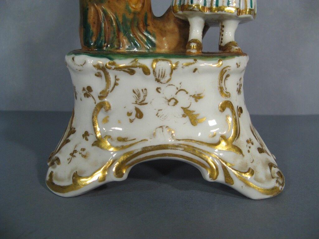 Late 19th/Early 20th Century Parisian Porcelain Match Holder with Female -1Y23 4