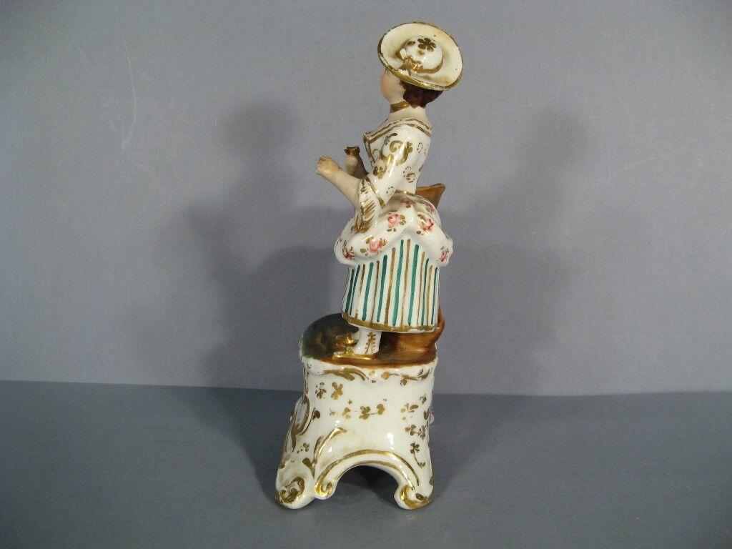 French Late 19th/Early 20th Century Parisian Porcelain Match Holder with Female -1Y23