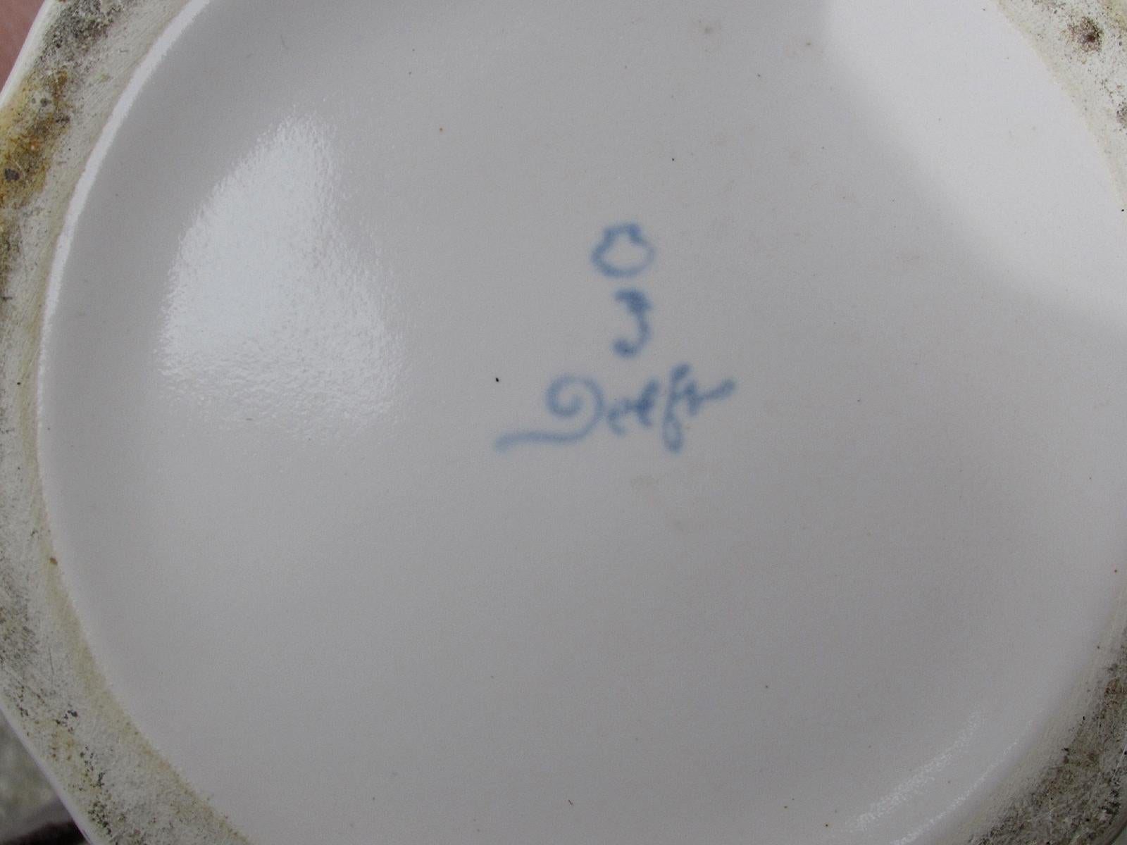 Late 19th-early 20th century Royal Delft Creamware bowl, marked.