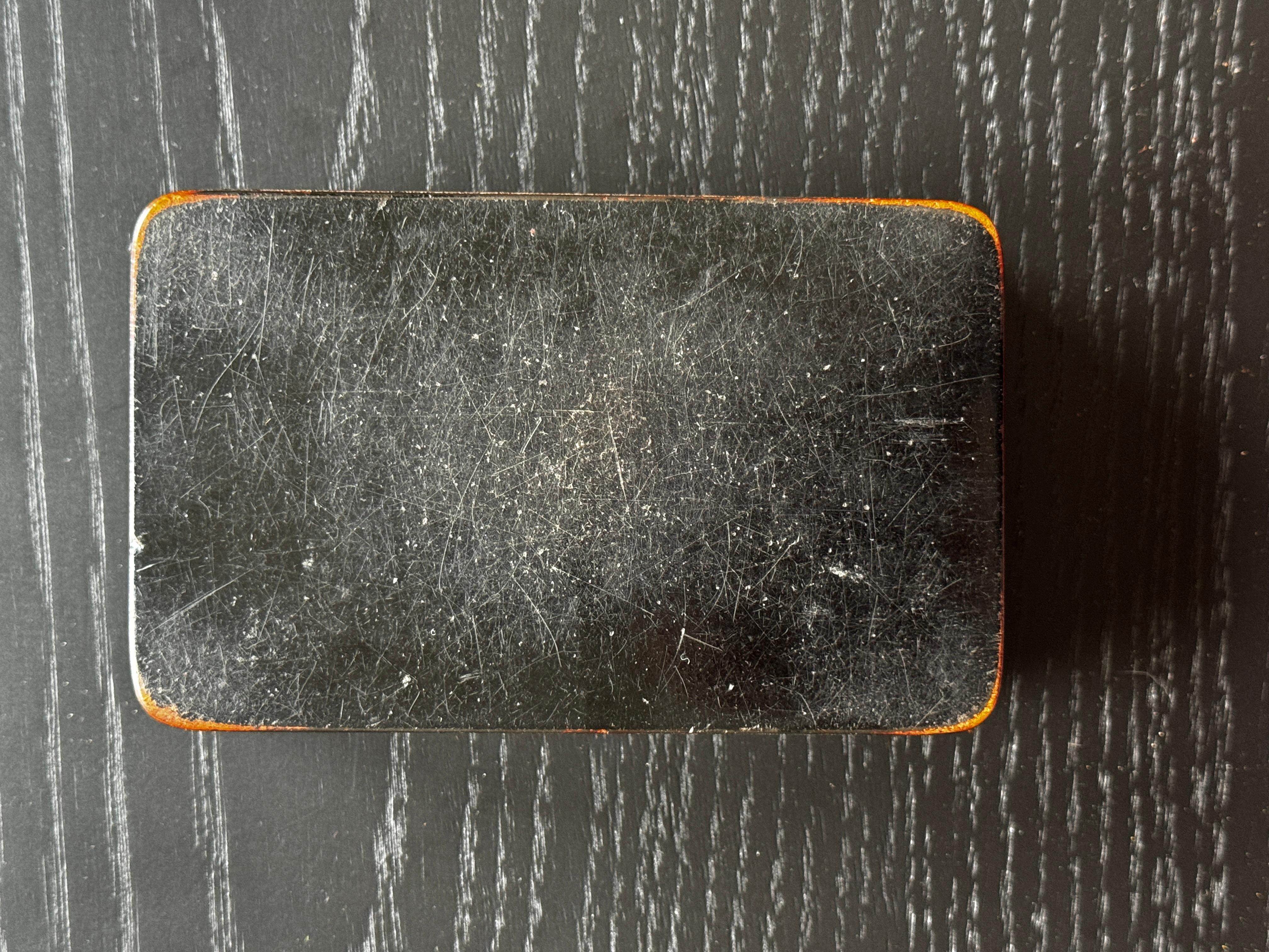 Wood Late 19th - Early 20th Century Russian Lacquered Paper Mache Snuff Box For Sale