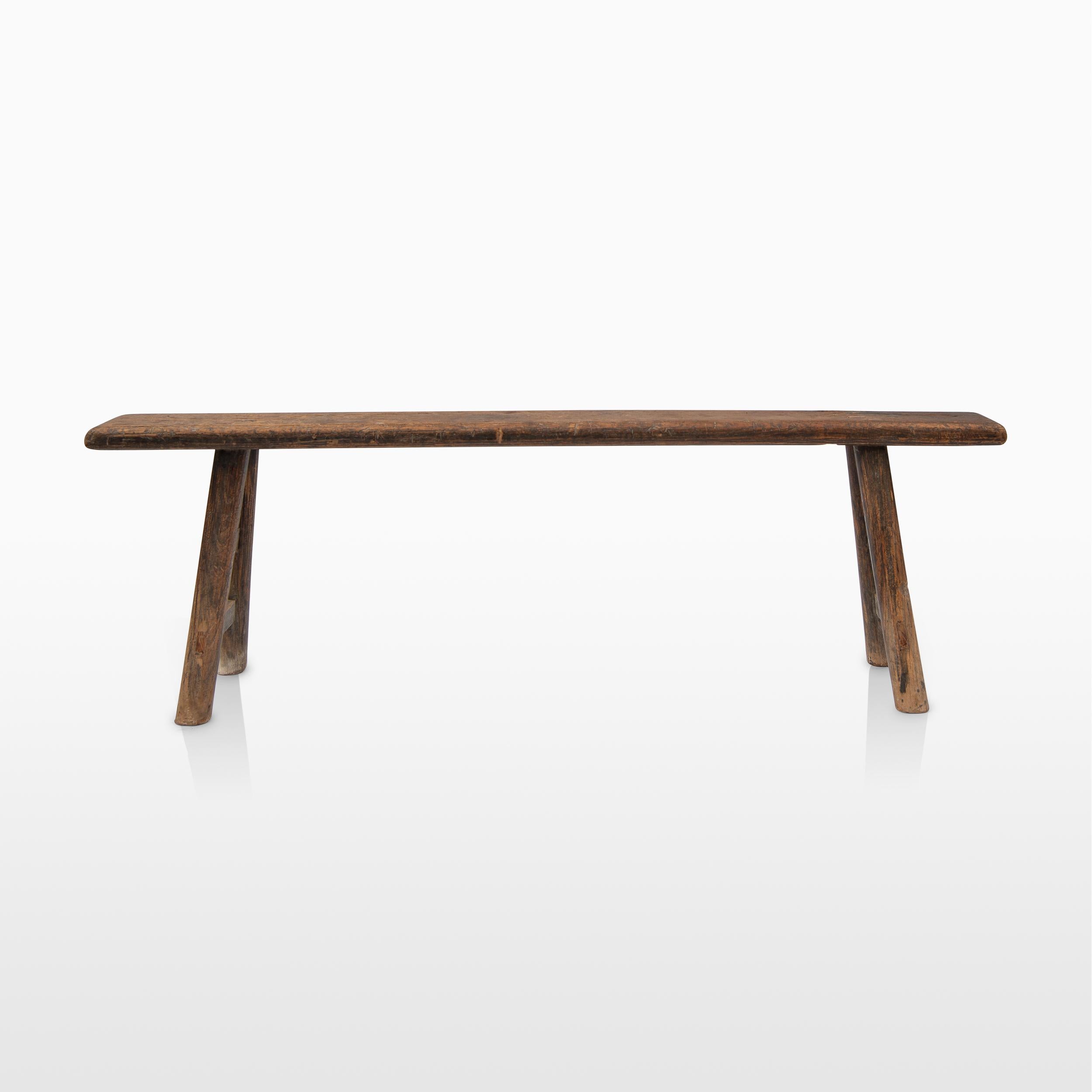 Chinois Fin 19e/début 20e siècle Banc rustique de campagne de Chine du Nord en vente