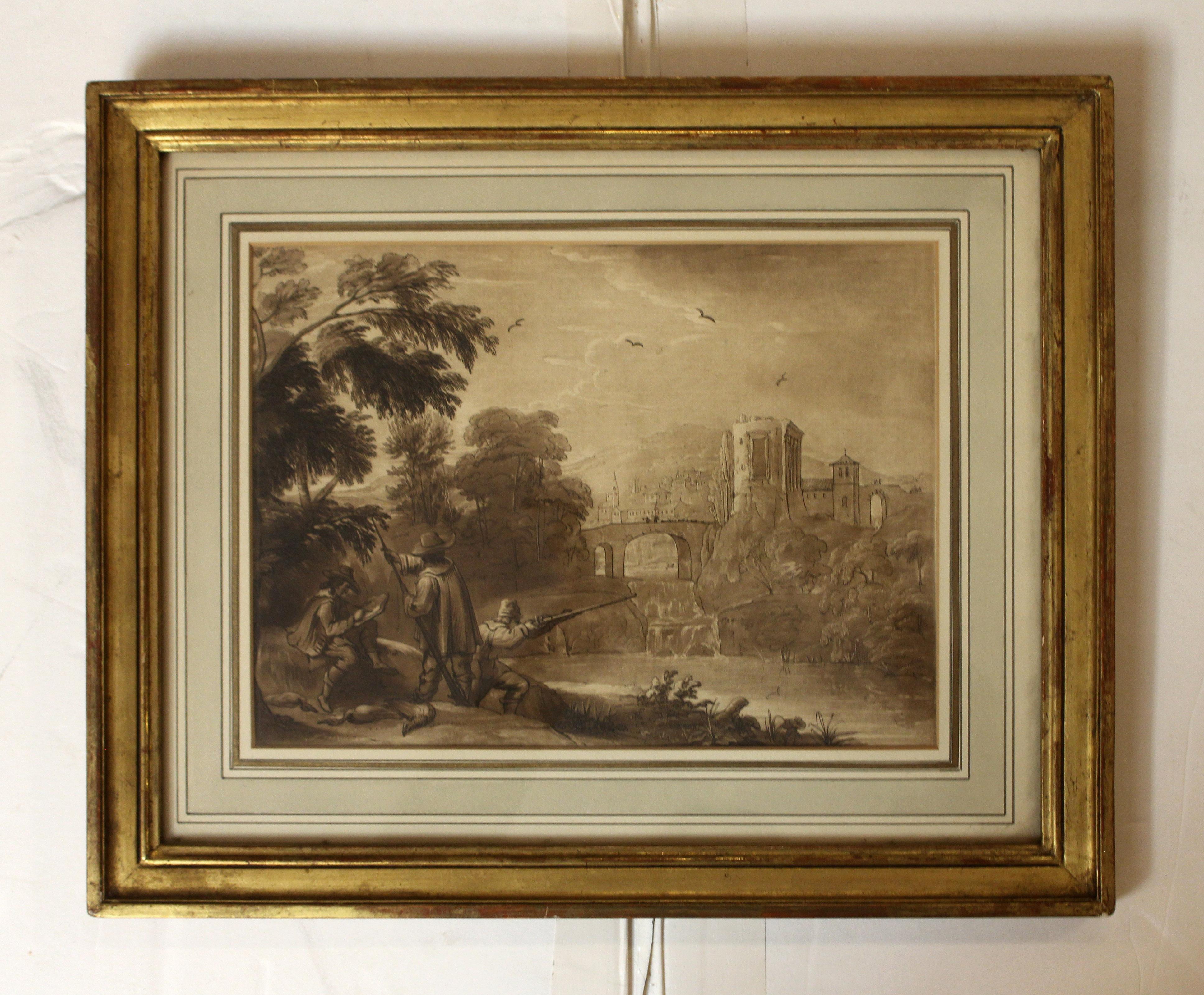 Late 19th-Early 20th Century Set of 4 Sepia Tone Mezzotints In Good Condition In Chapel Hill, NC