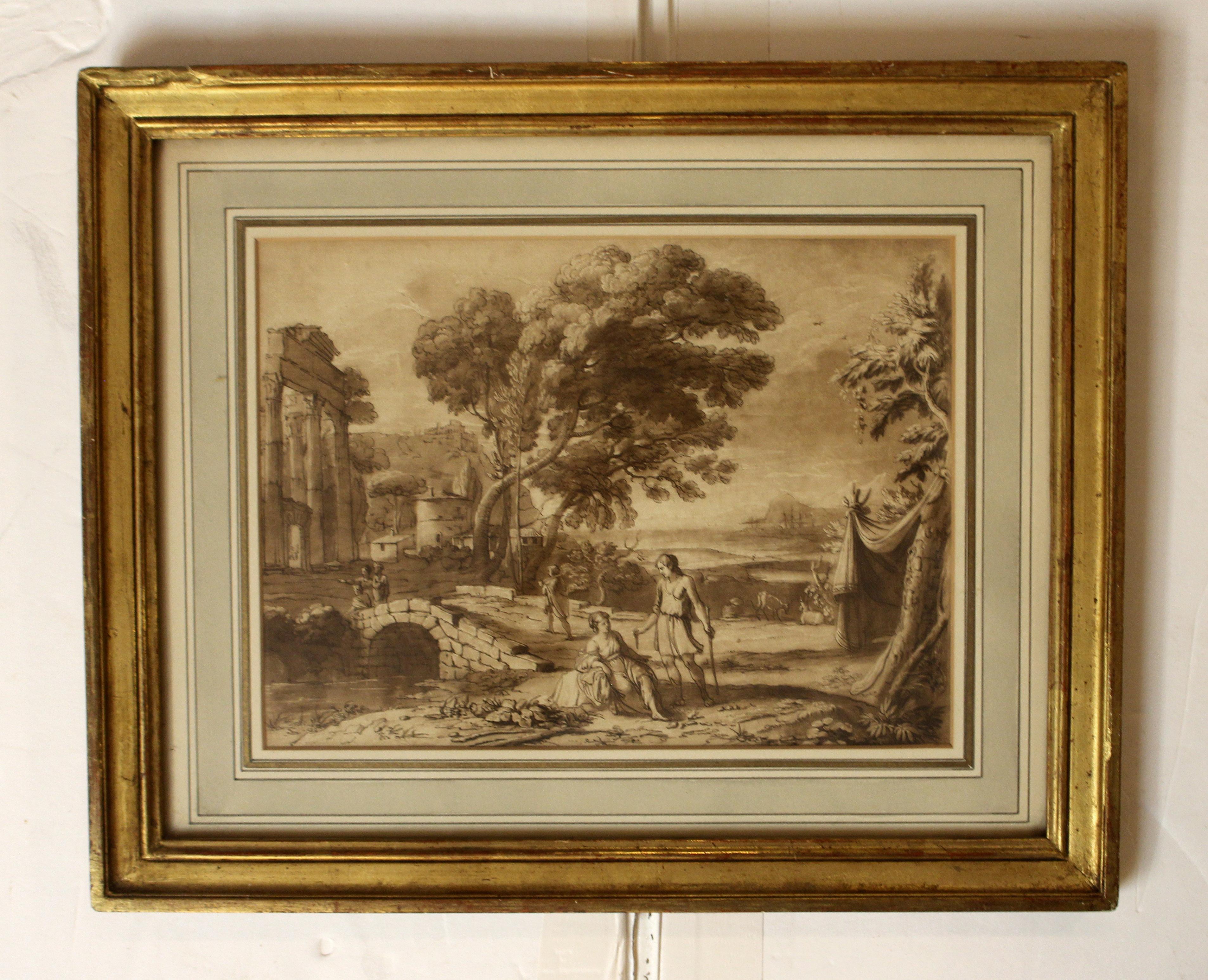 19th Century Late 19th-Early 20th Century Set of 4 Sepia Tone Mezzotints