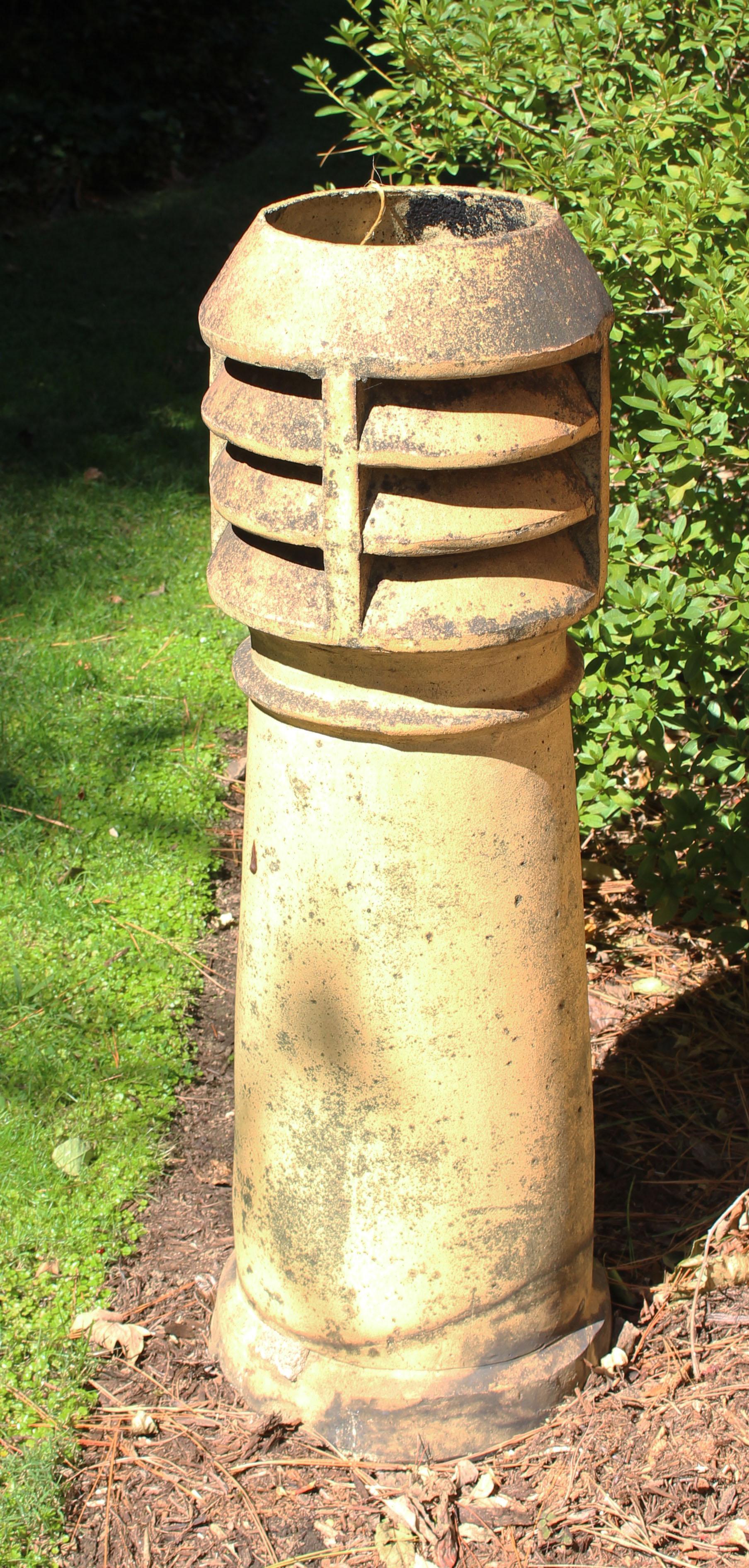 English Late 19th-Early 20th Century Terracotta Chimney Pot